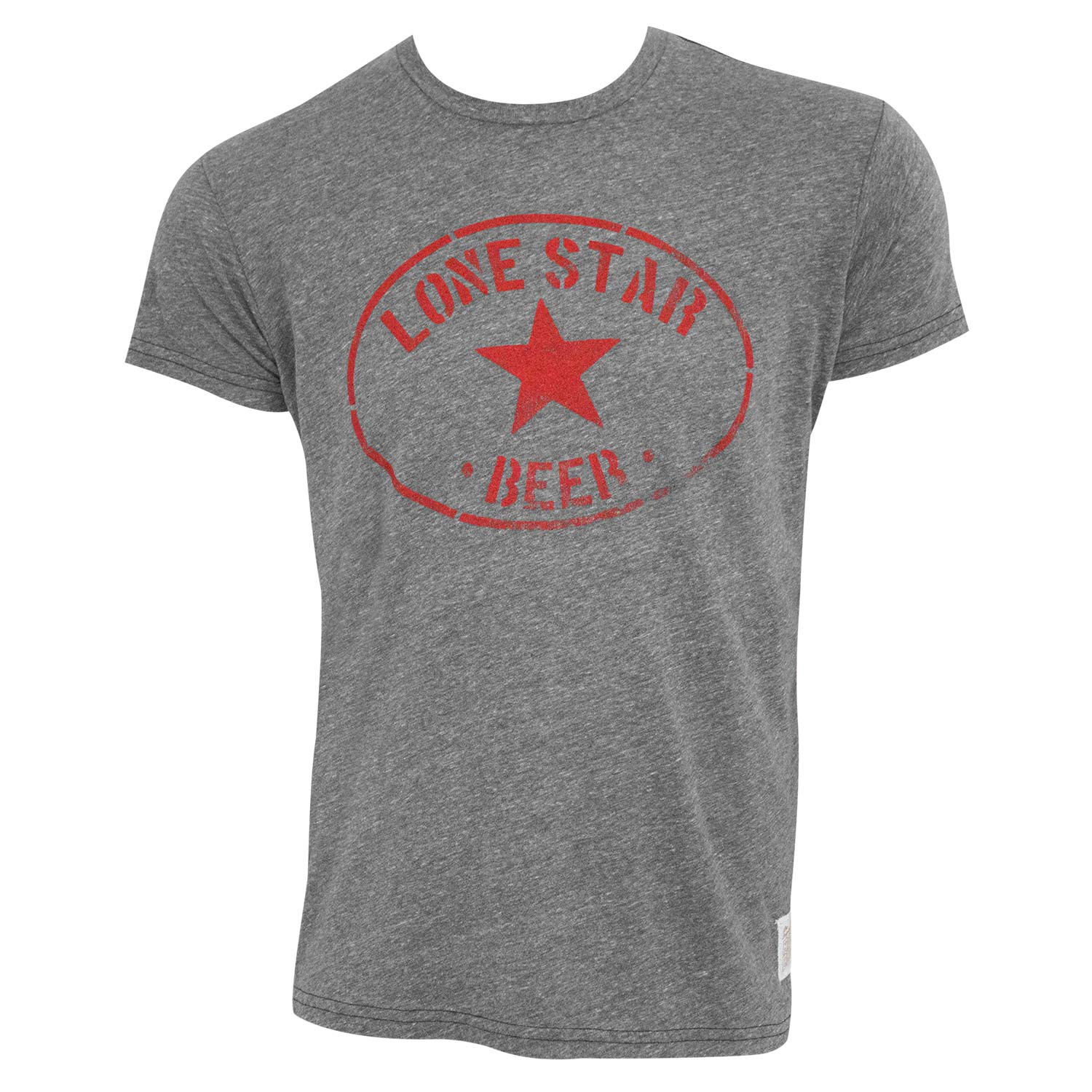 Lone Star Retro Brand Men's Gray Circle Logo Tee Shirt