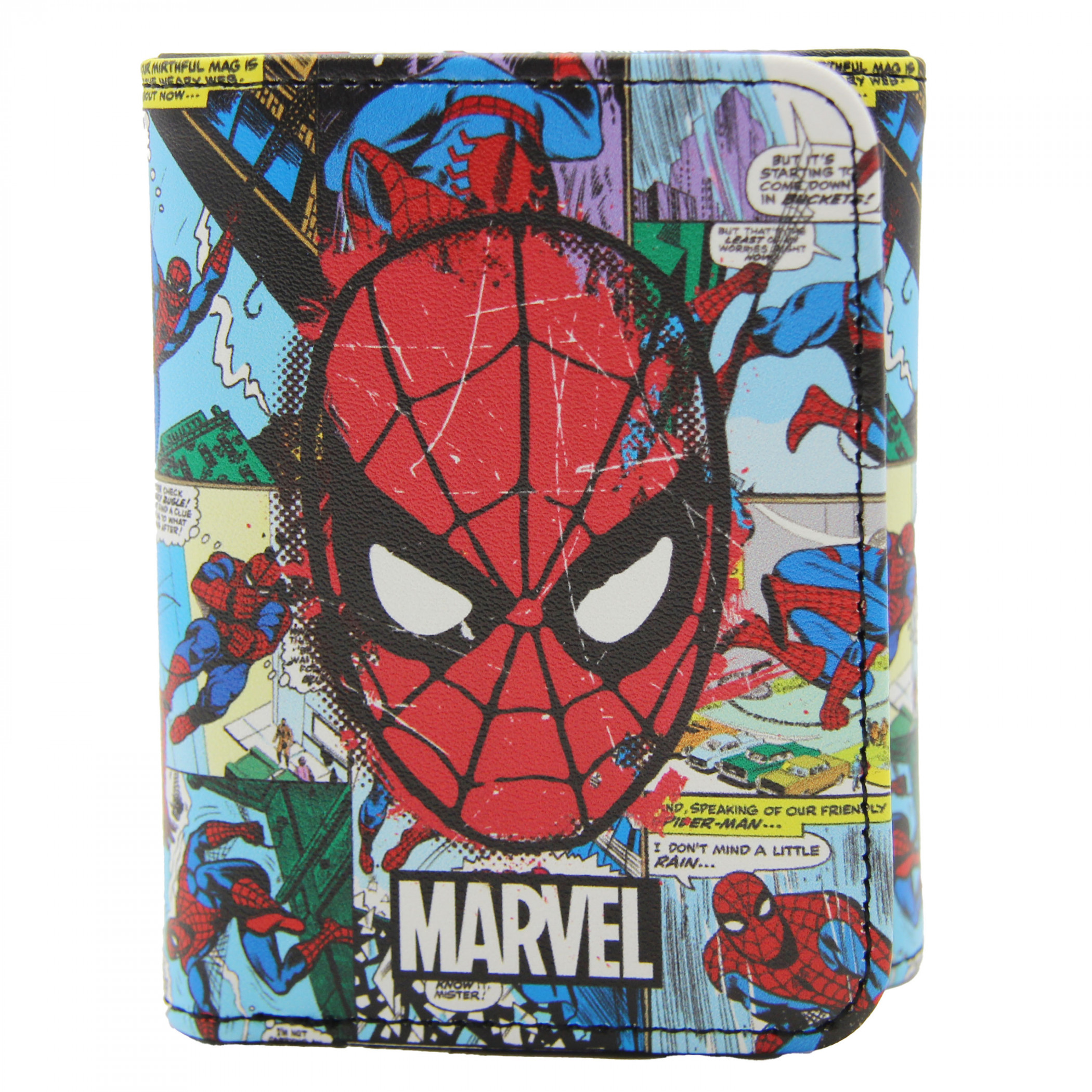 Spider-Man Blue Sky Action Trifold Wallet in Collectors Tin