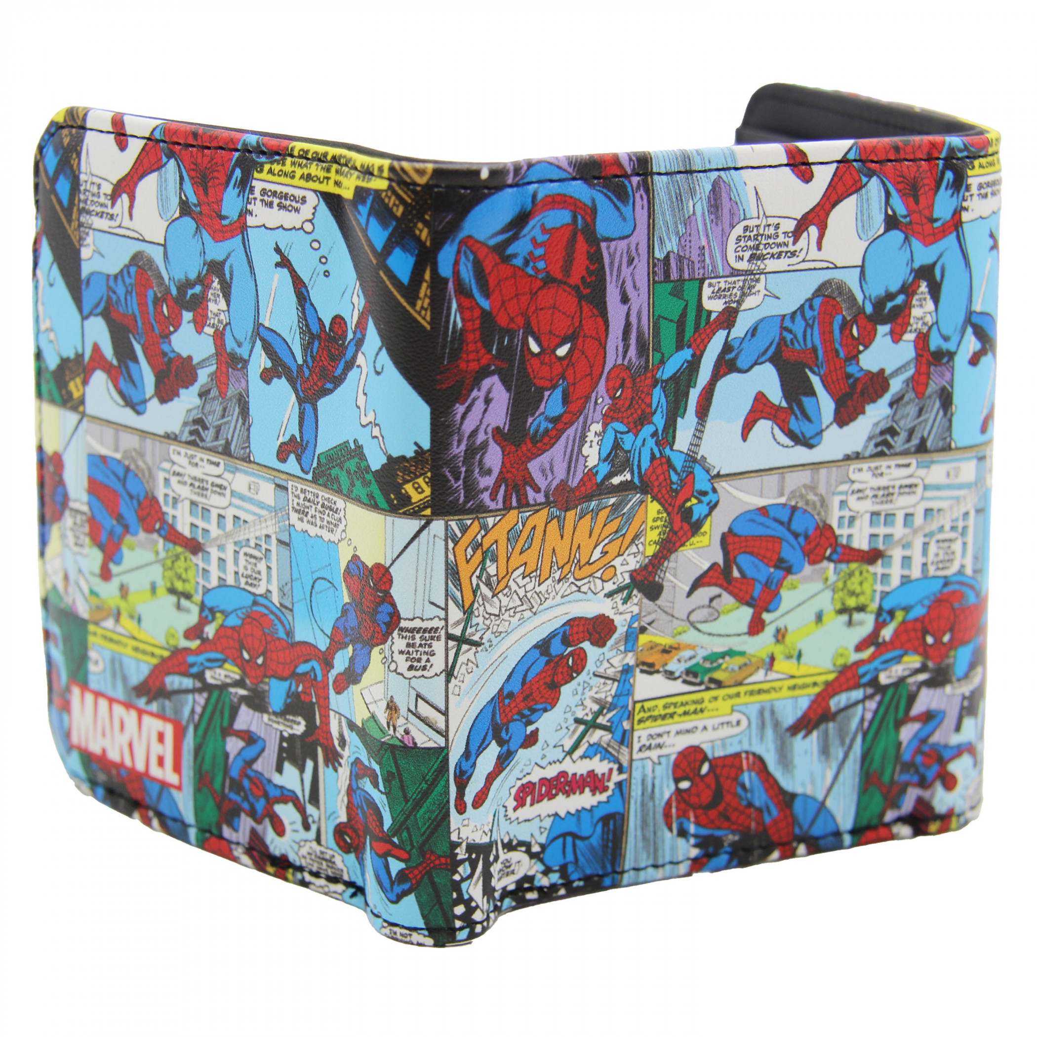 Spider-Man Blue Sky Action Trifold Wallet in Collectors Tin