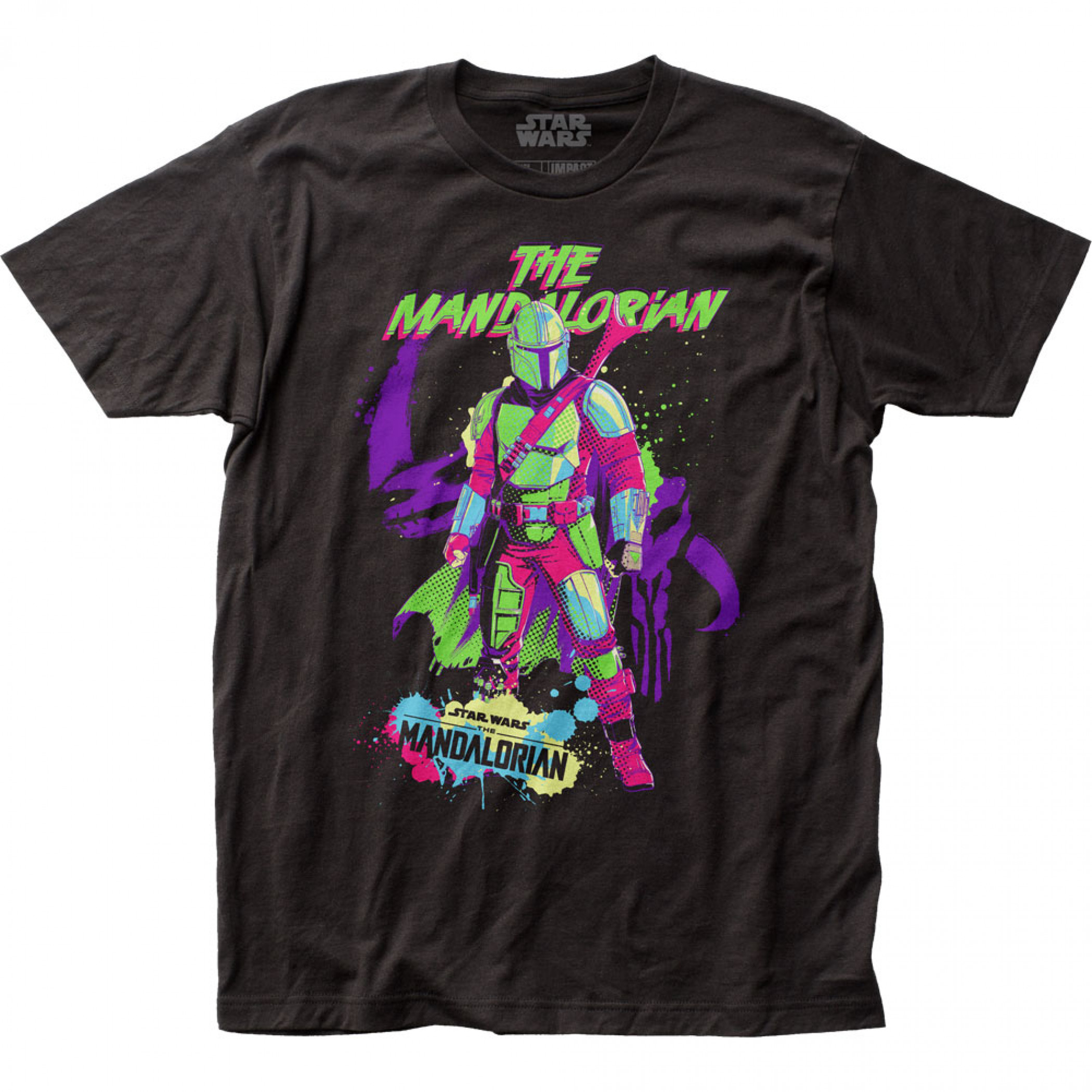 Star Wars The Mandalorian Neon Retro Styled T-Shirt