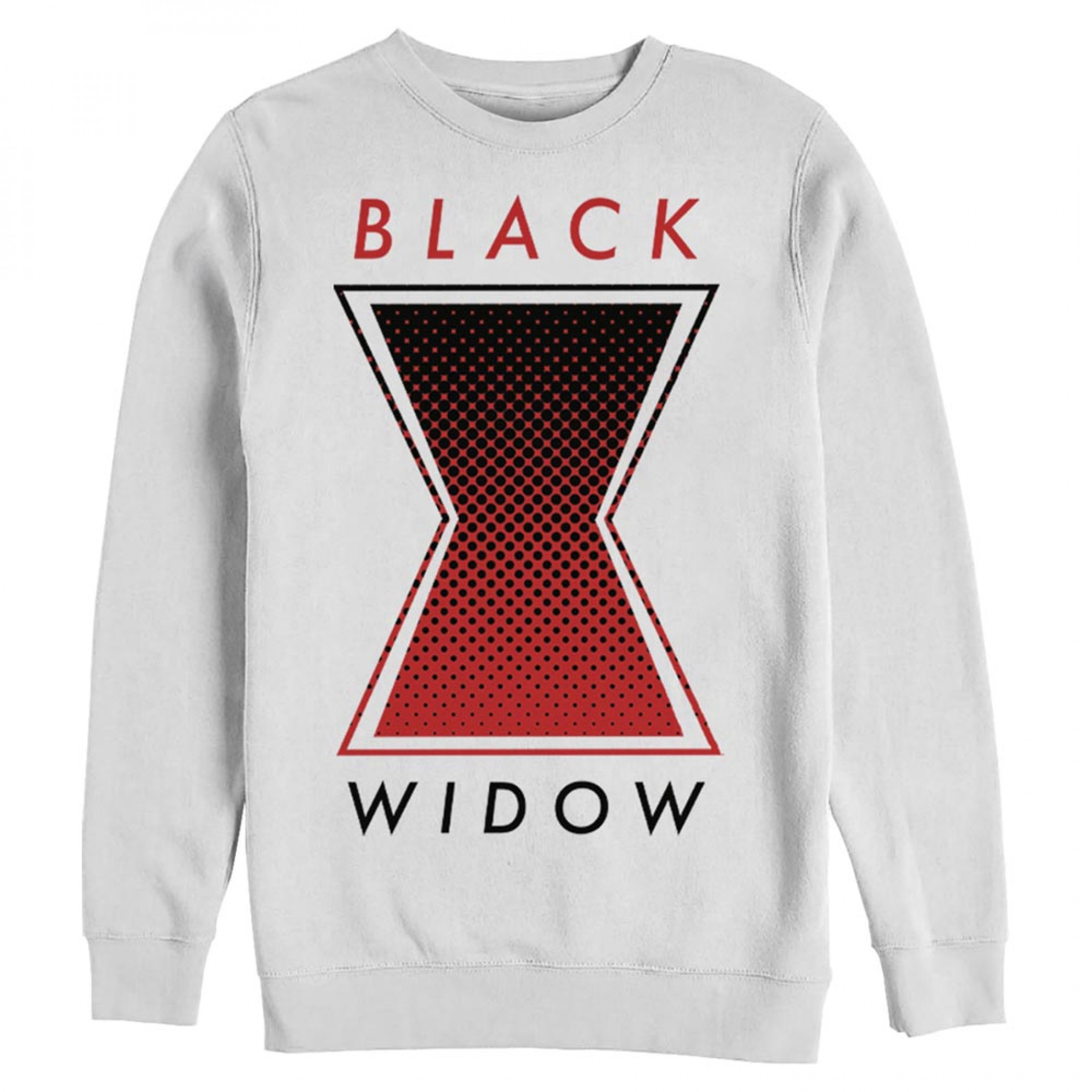Black Widow Logo White Crewneck Sweatshirt