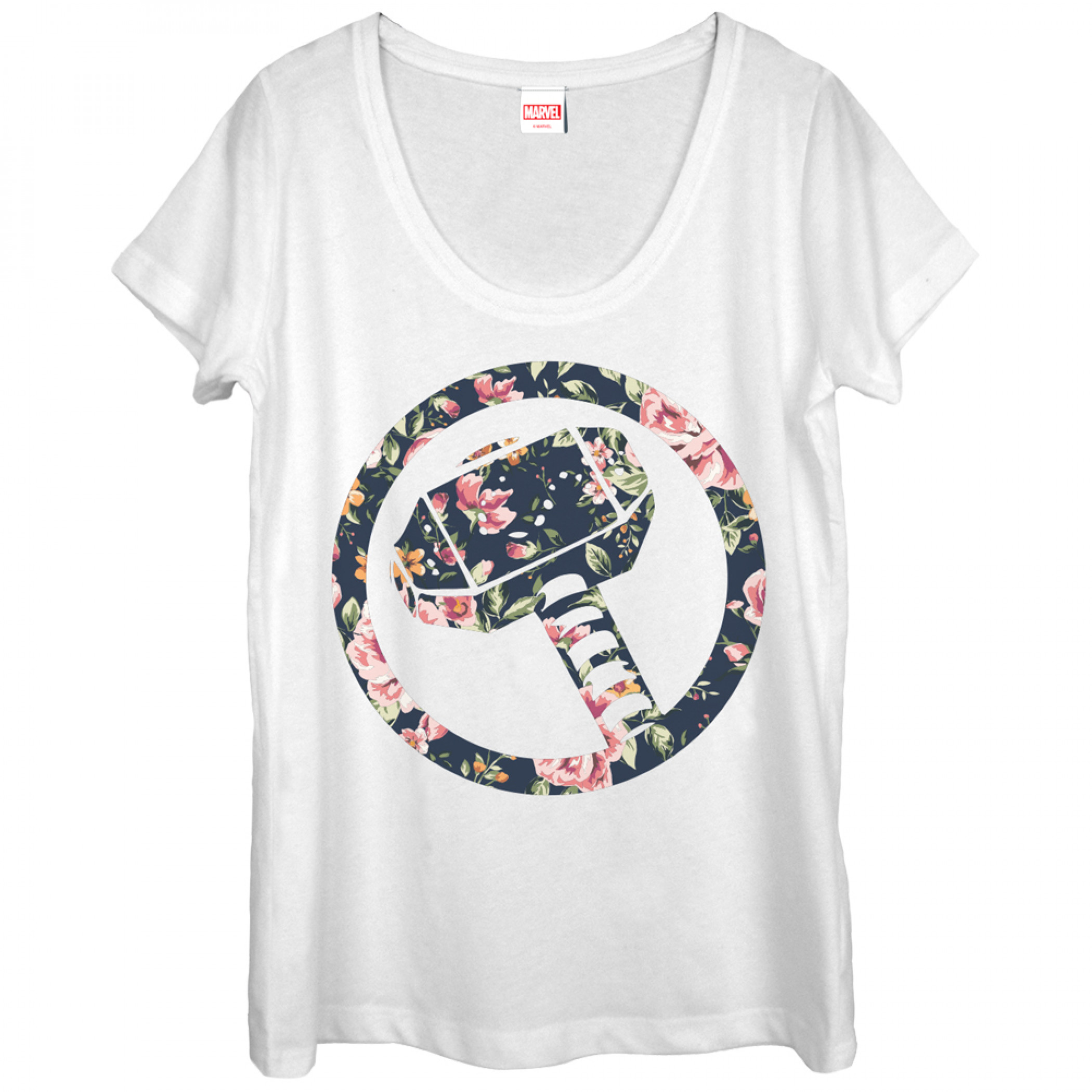 Thor Floral Logo Women's Scoop-Neck T-Shirt