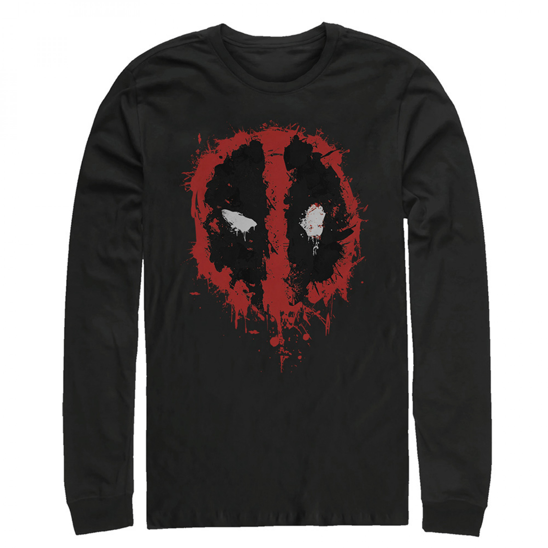 Deadpool Splatter Logo Long Sleeve Shirt