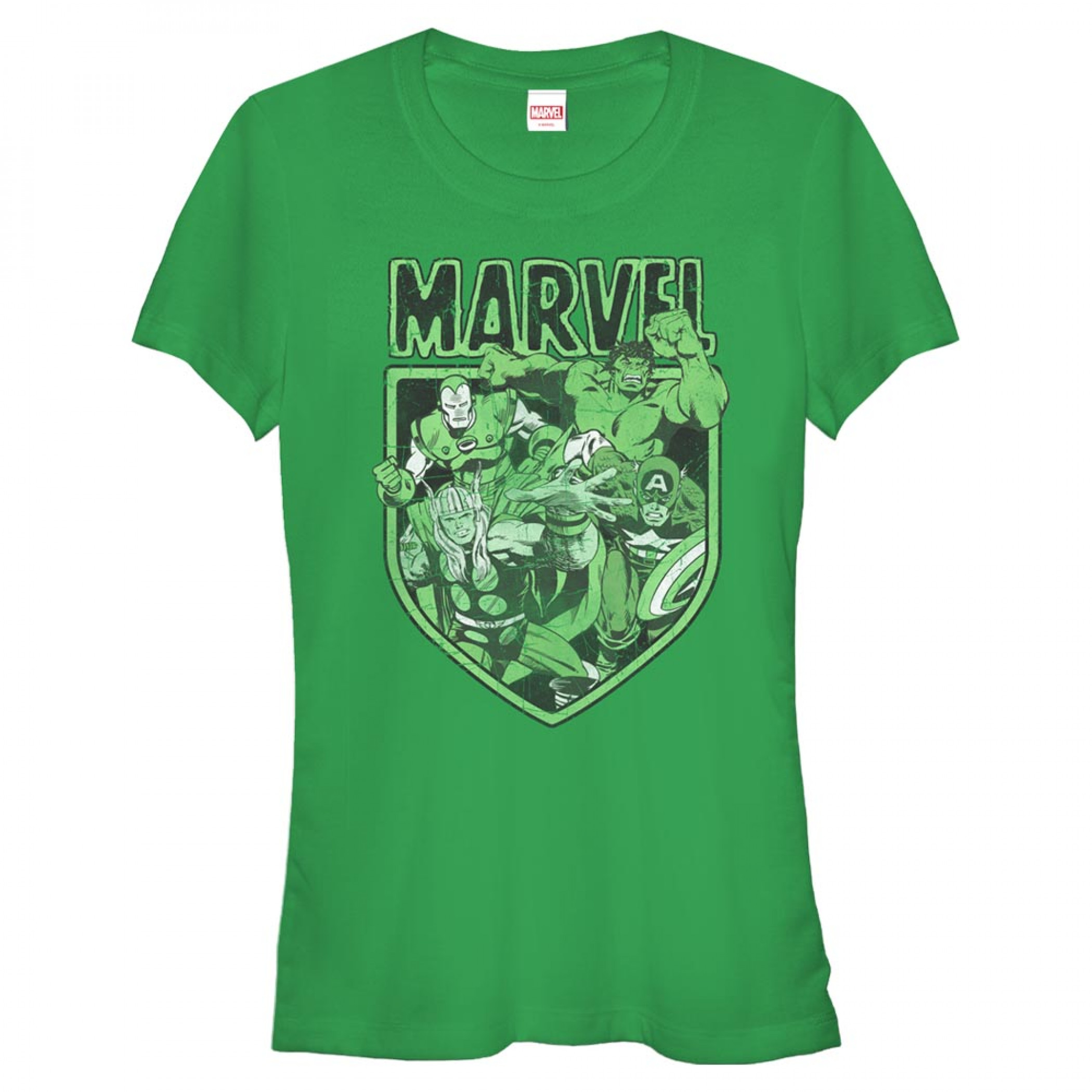 Avengers Marvel Heroes Women's Green T-Shirt