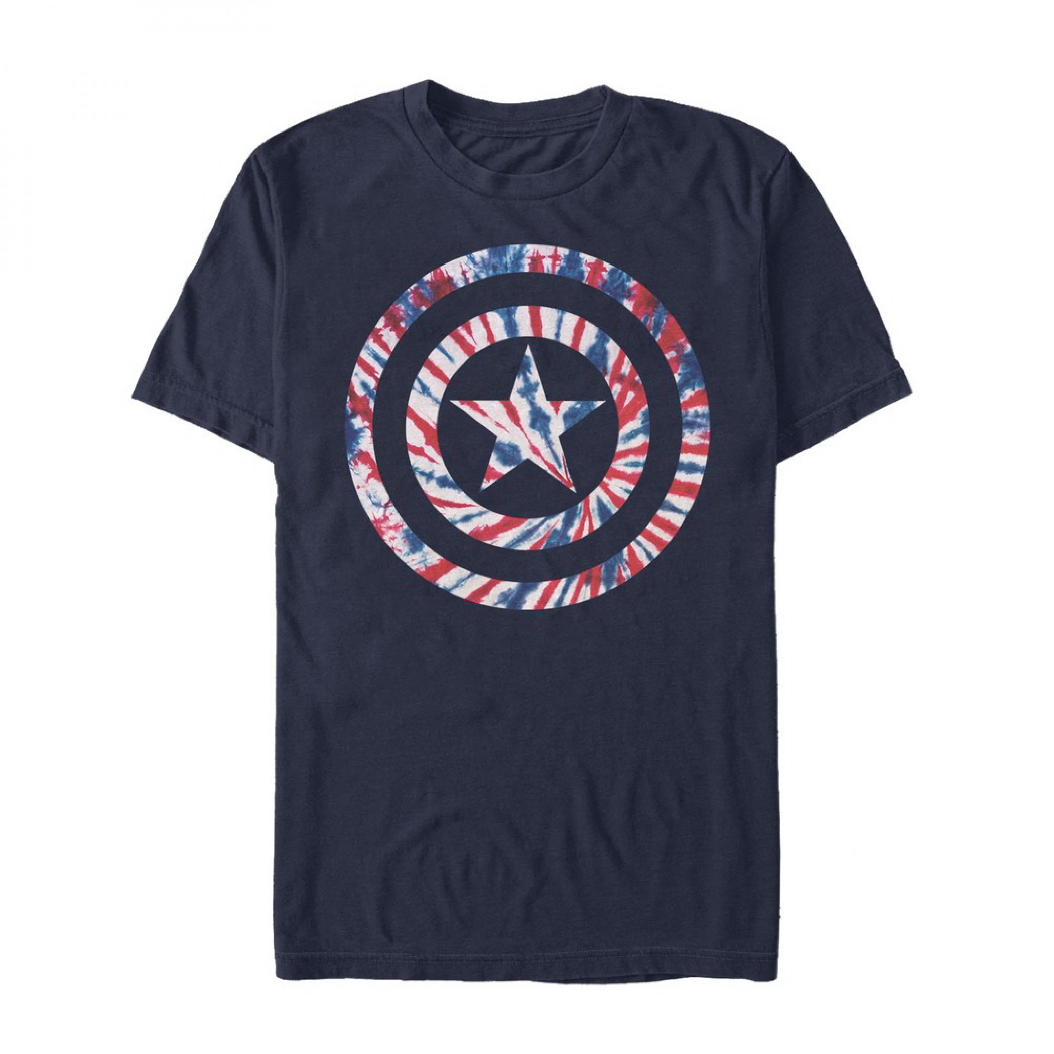 Captain America Tie Dye Shield Symbol T-Shirt