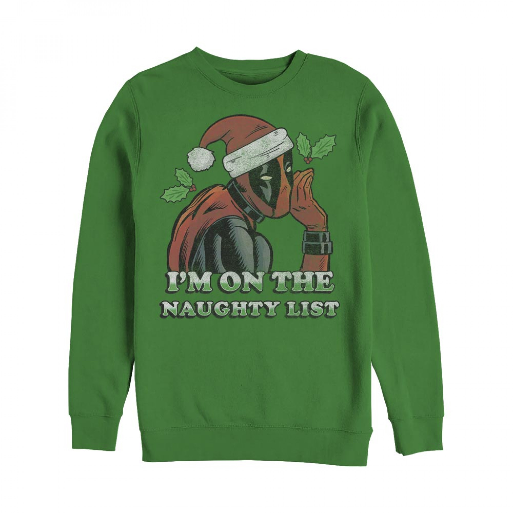 Deadpool On The Naughty List Ugly Christmas Sweatshirt