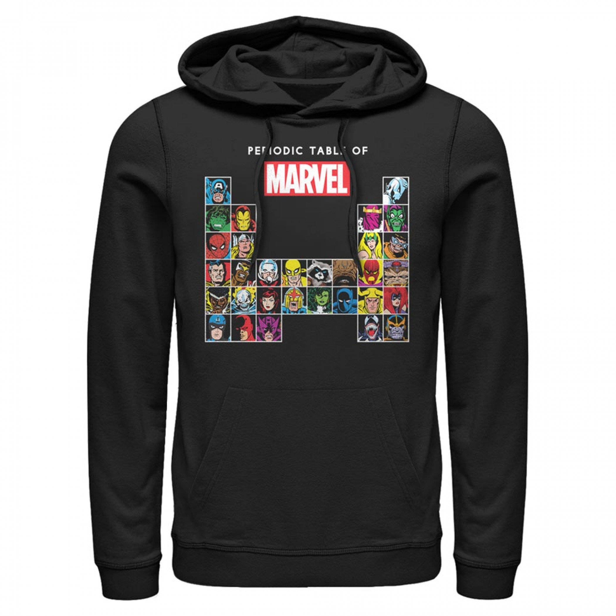 Periodic Table of Marvel Pullover Hoodie