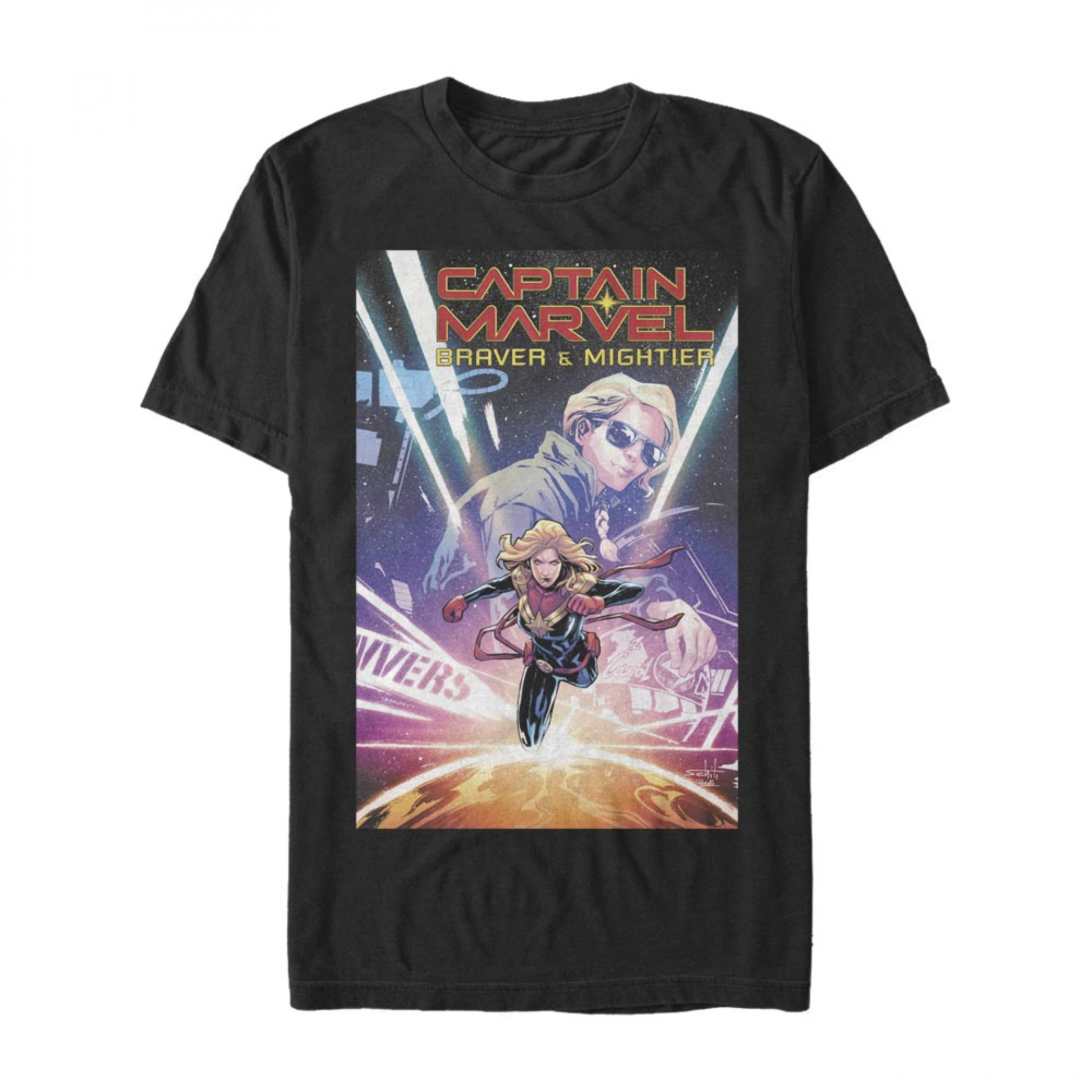 Captain Marvel: Braver and Mightier #1 Comic Cover T-Shirt