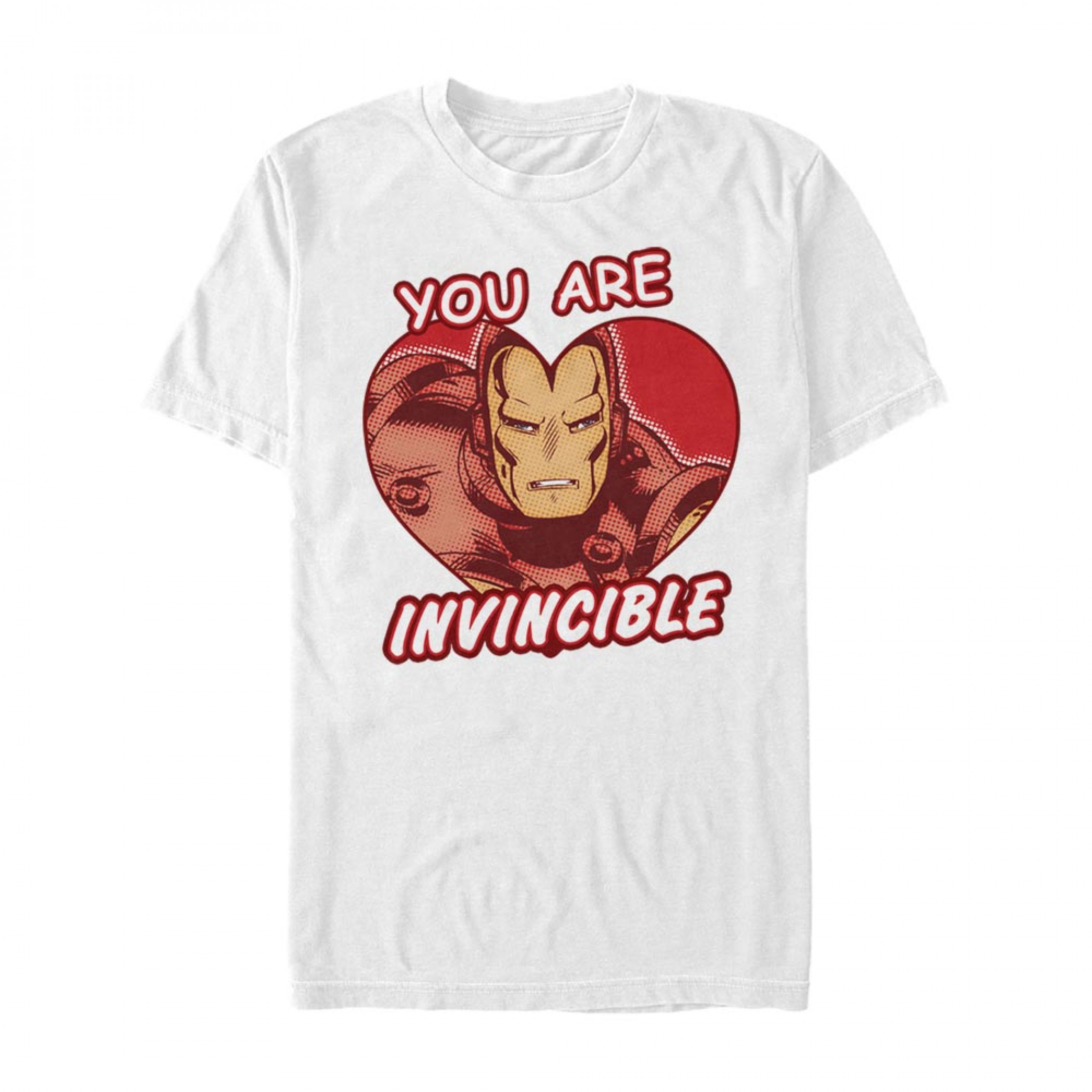 Iron Man You Are Invincible Heart White T-Shirt