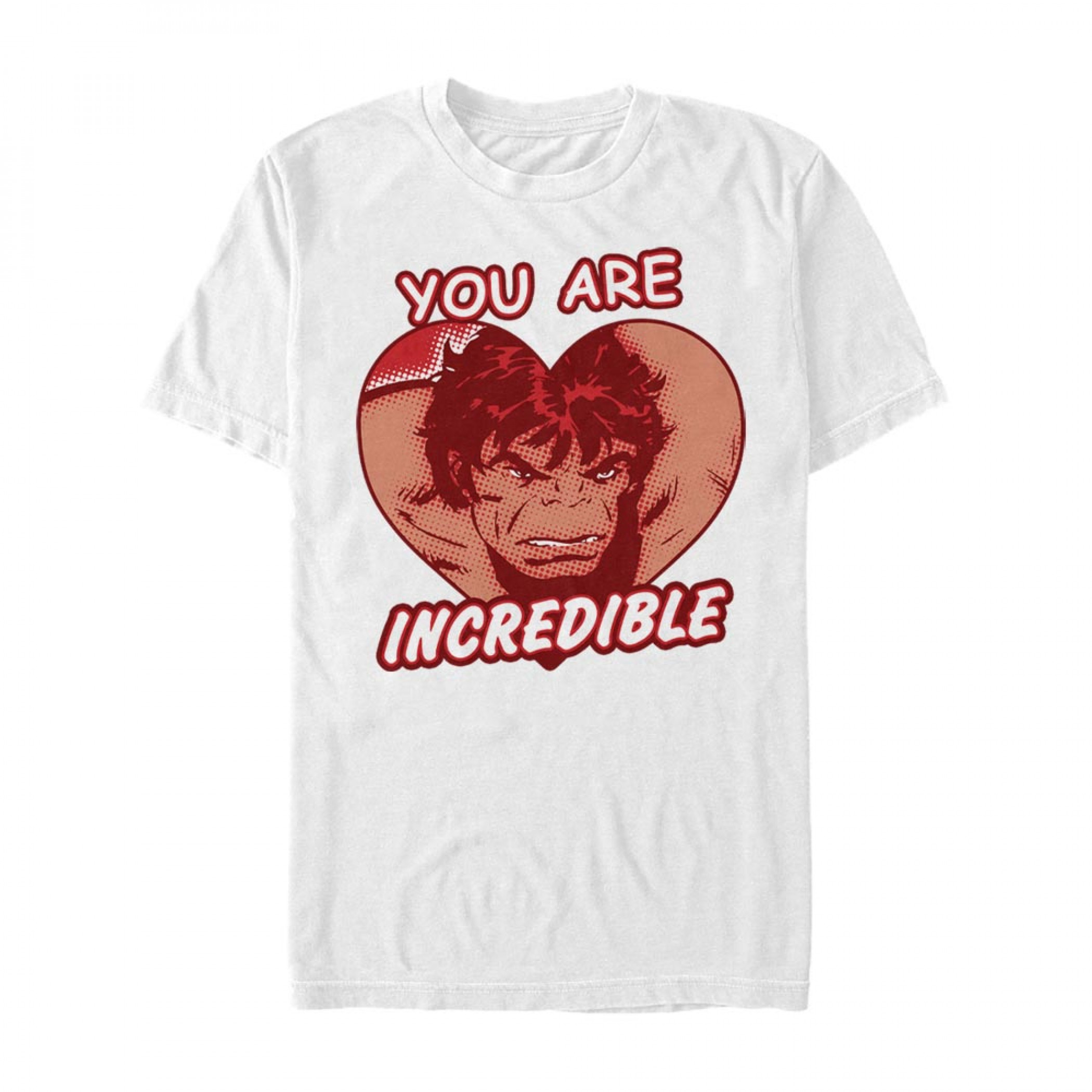 Hulk You Are Incredible Heart White T-Shirt