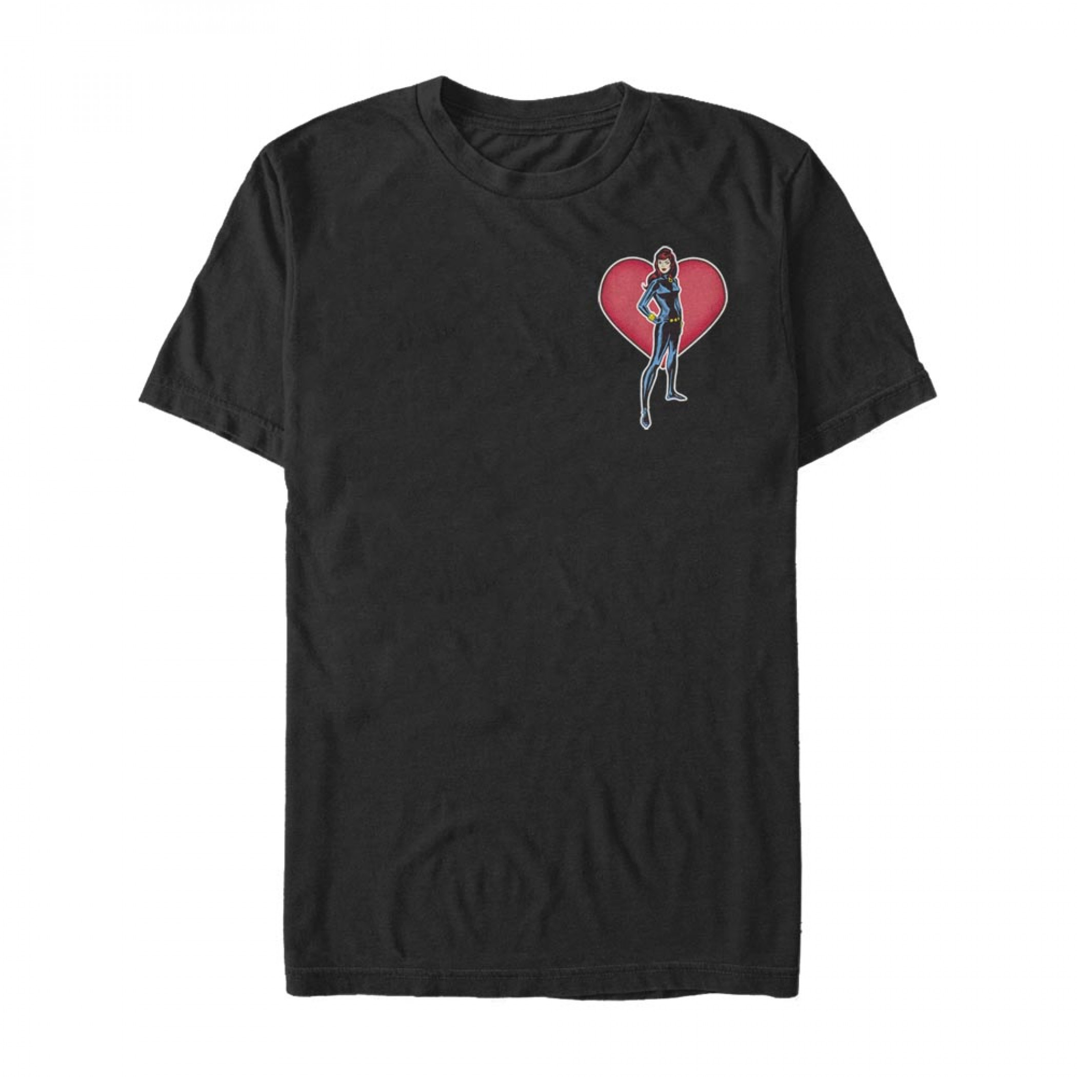 Black Widow Heart Black T-Shirt