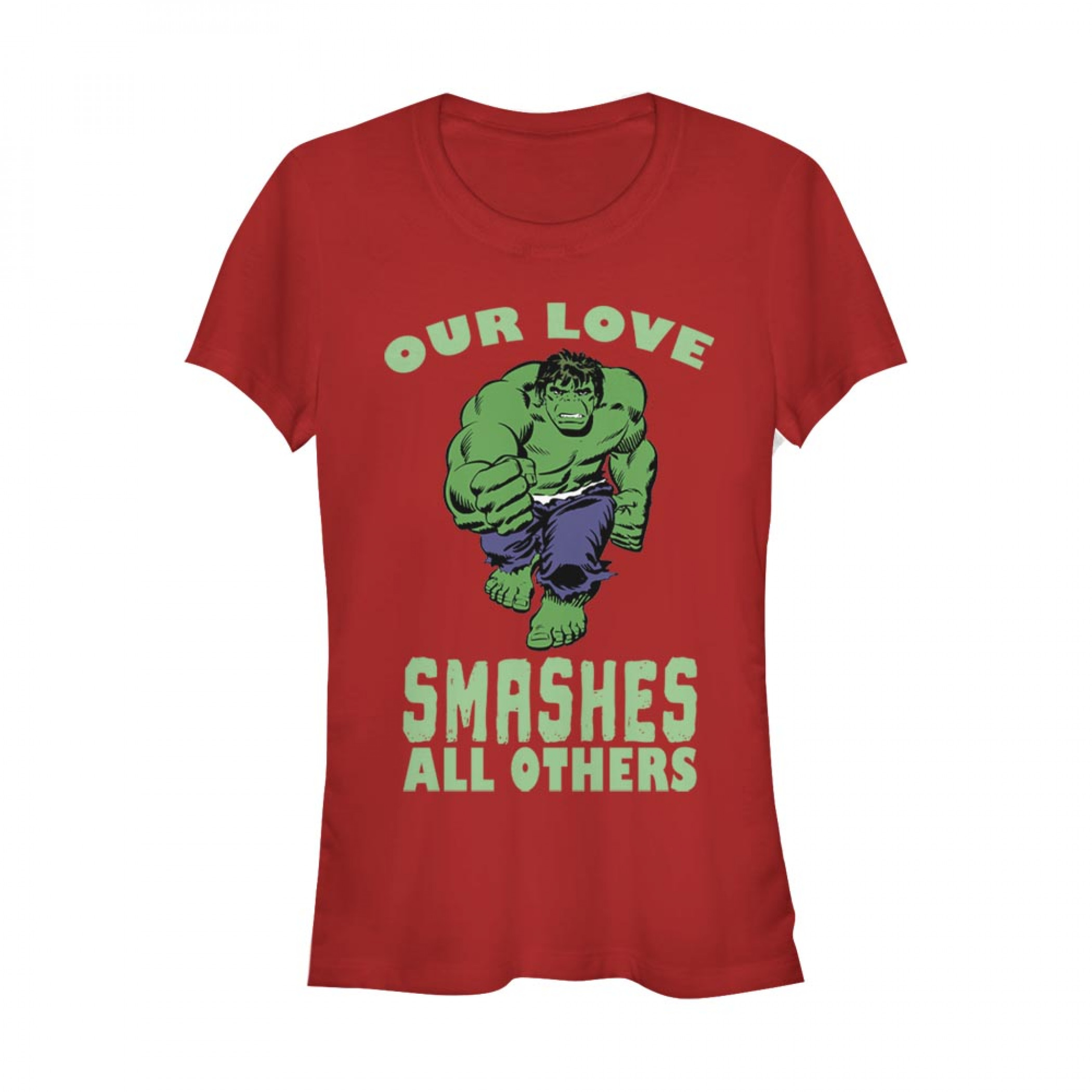 Hulk Our Love Smashes All Others Women's Red T-Shirt