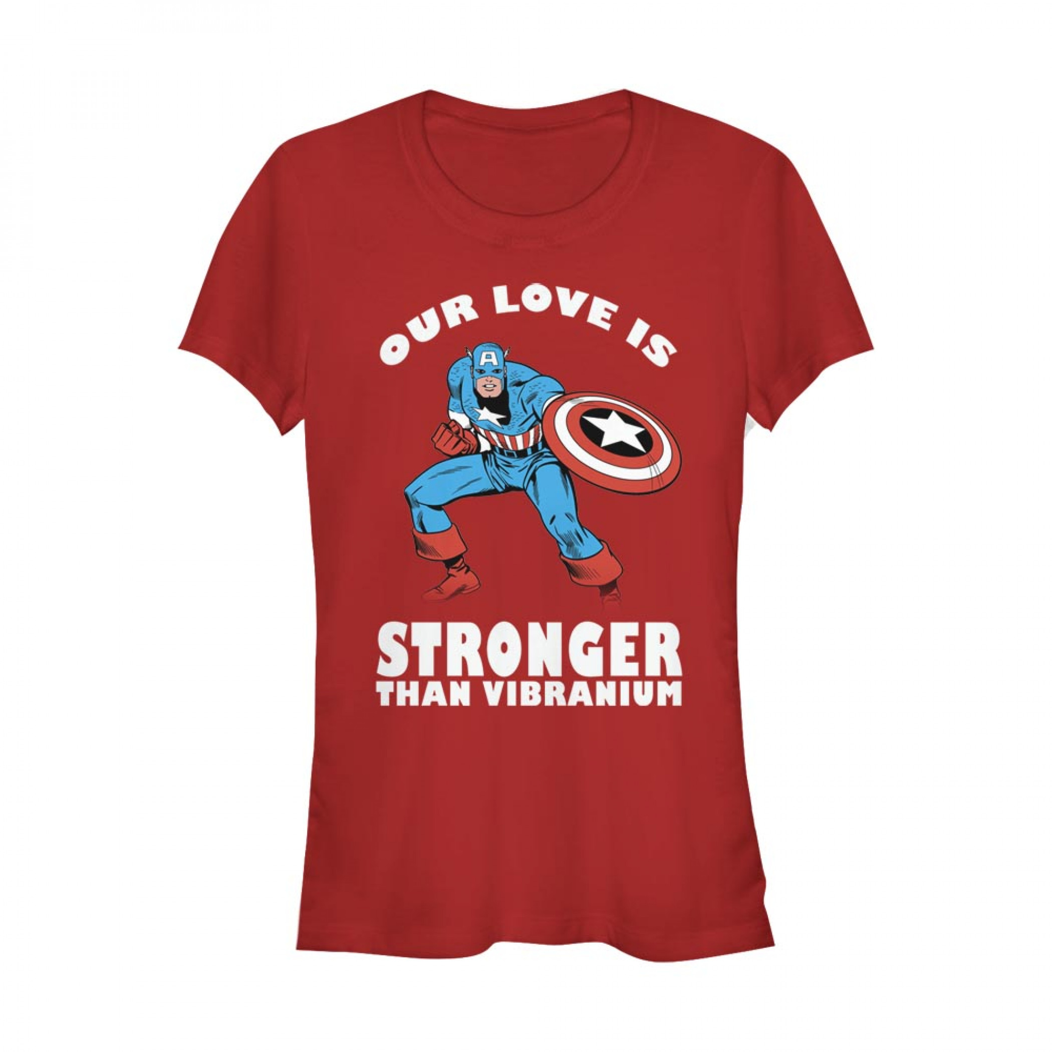 Captain America Our Love is Stronger Than Vibranium Women's T-Shirt