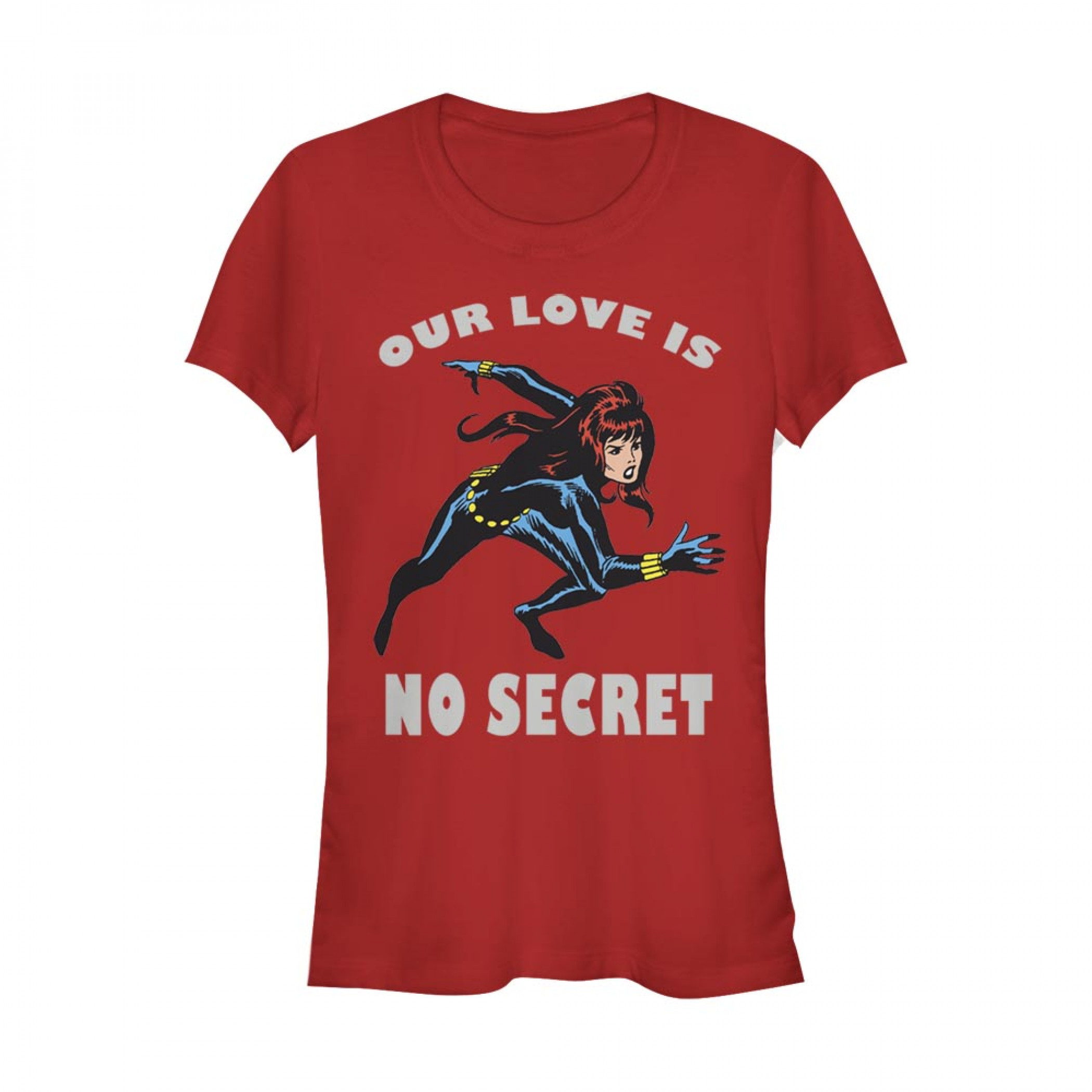 Black Widow Our Love Is No Secret Women's Red T-Shirt