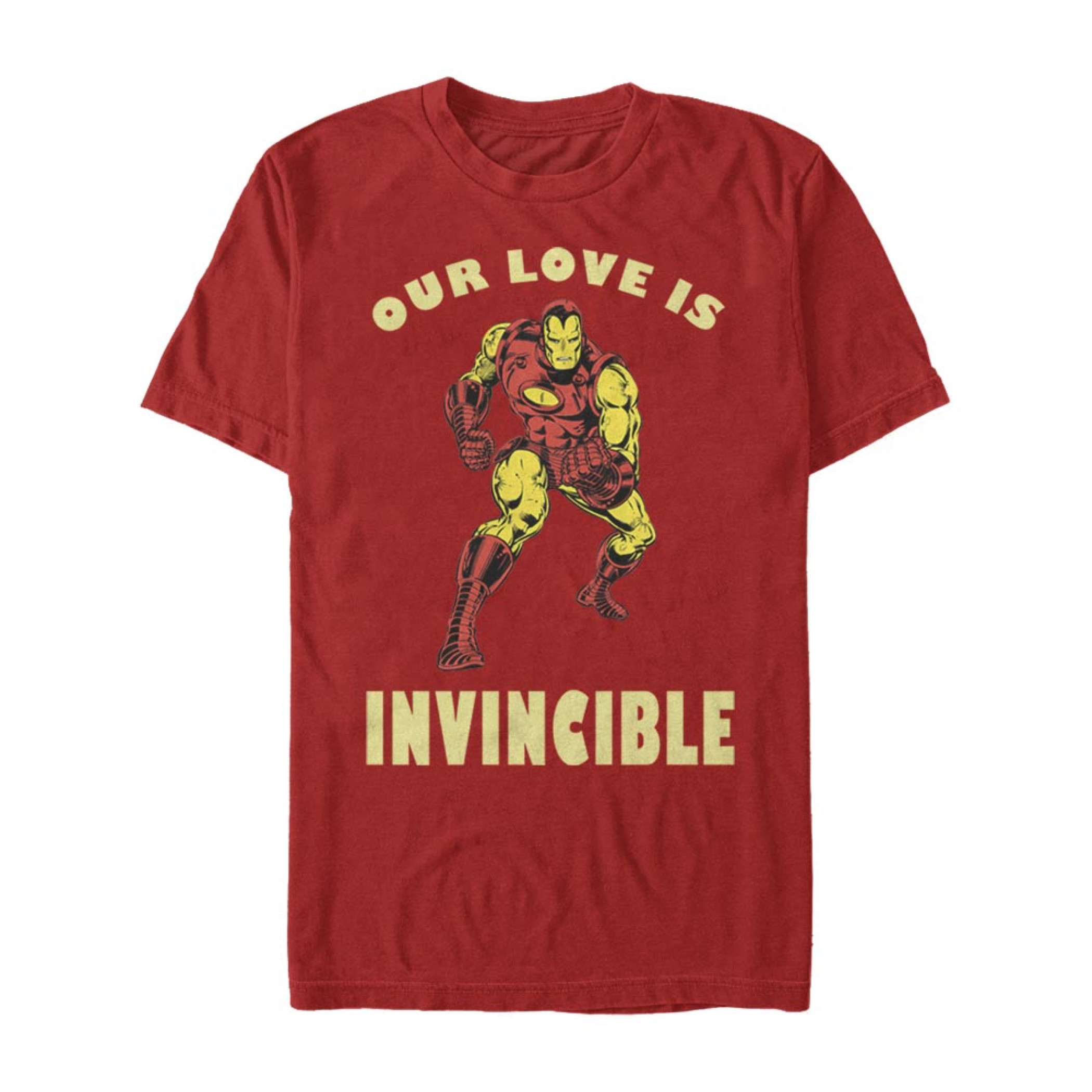 Iron Man Our Love is Invincible Red T-Shirt