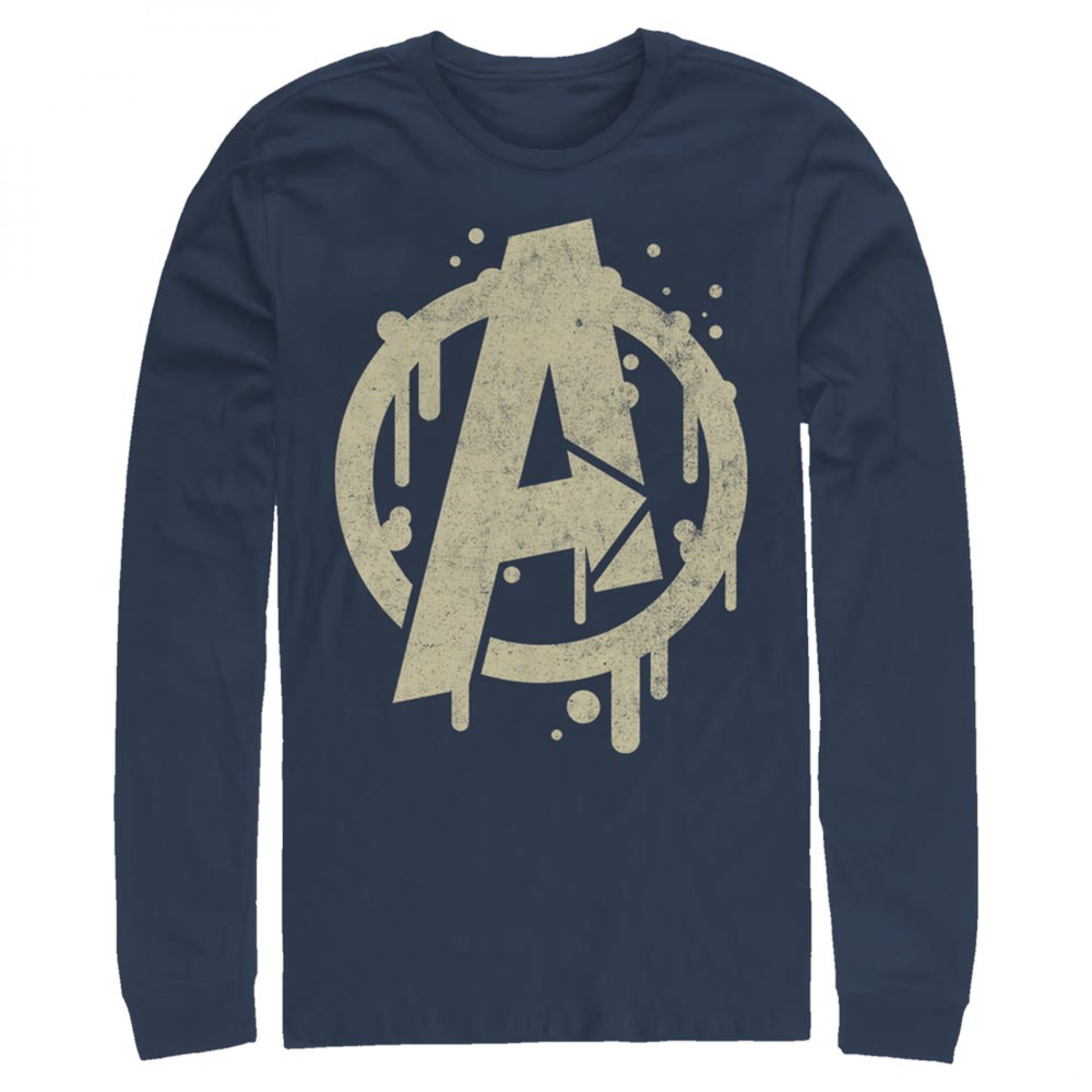 Avengers Paint Drip Logo Long Sleeve Shirt