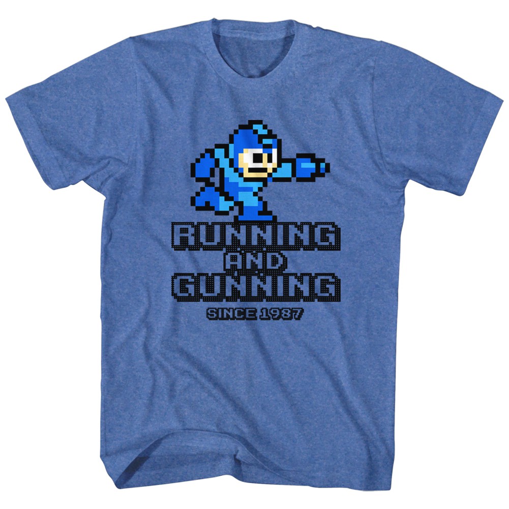 Mega Man Running and Gunning Tshirt