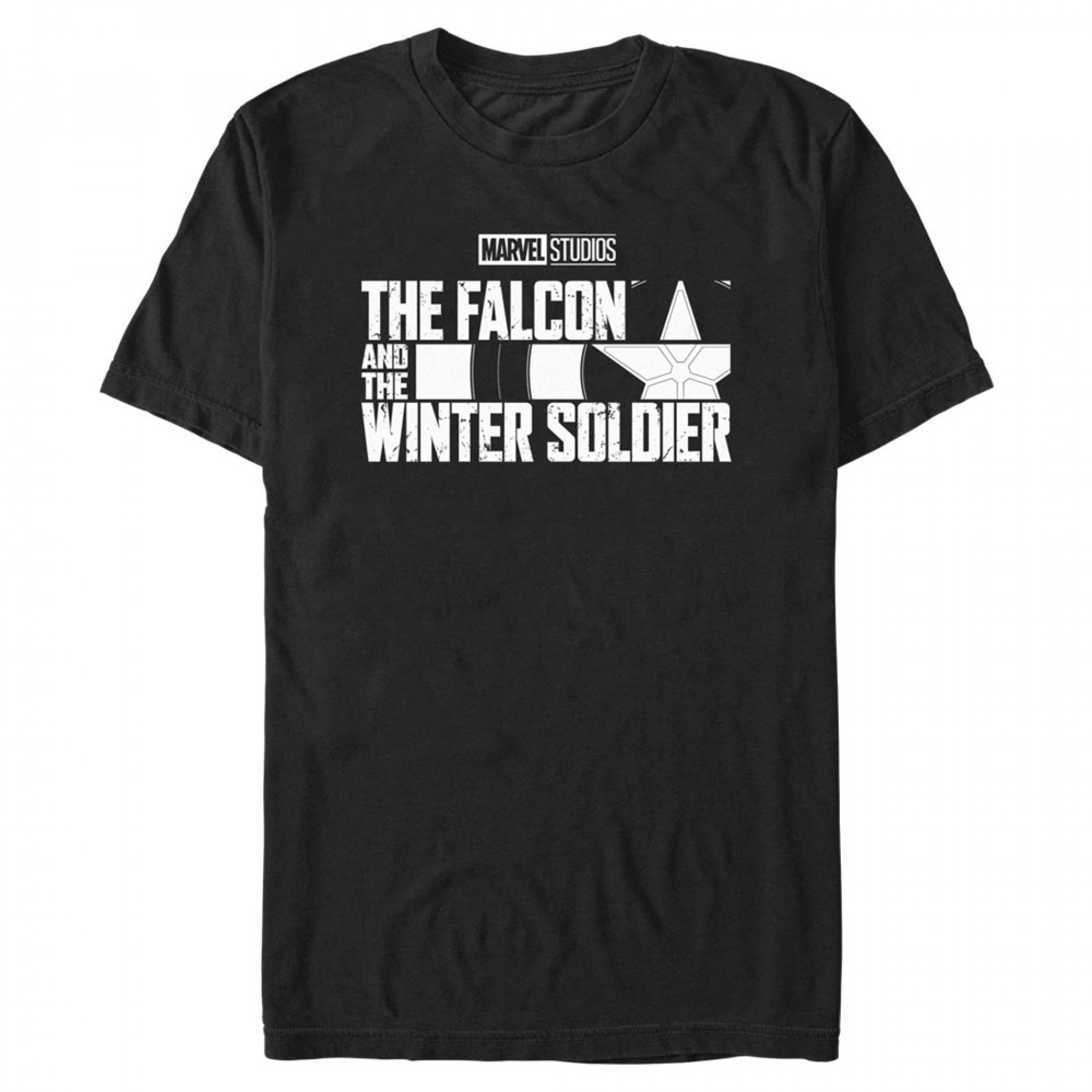 The Falcon and The Winter Soldier Black and White Logo T-Shirt
