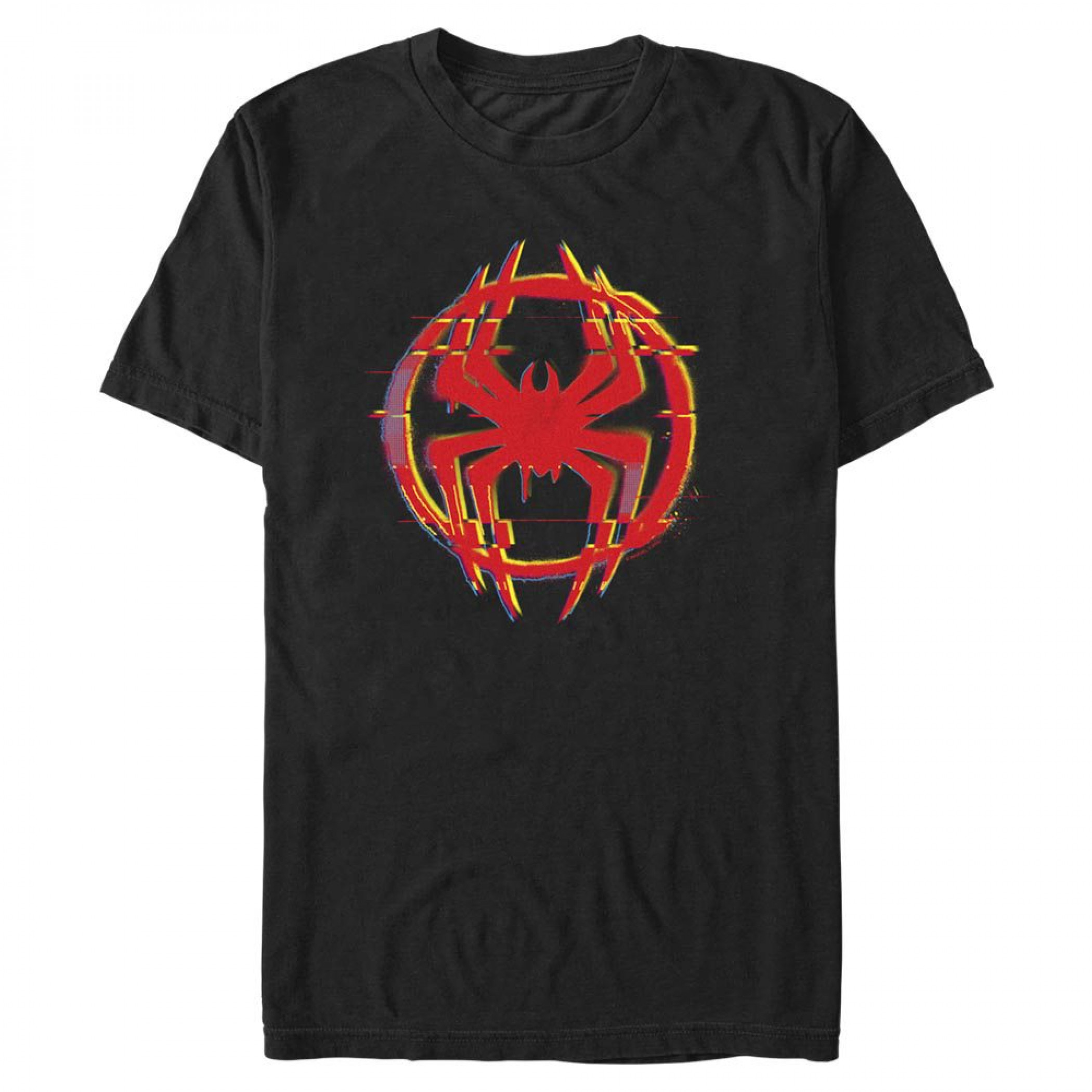 The Spider-Verse Miles Morales Glitched Symbol T-Shirt
