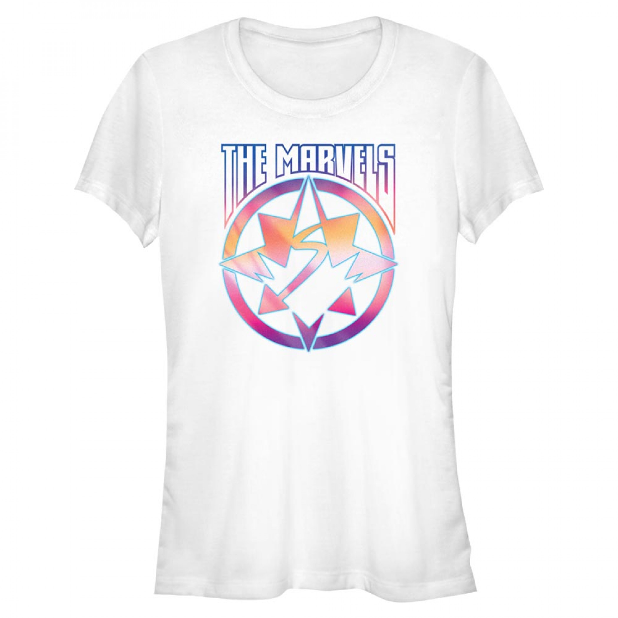 The Marvels Pastel Crest Junior's Crew T-Shirt