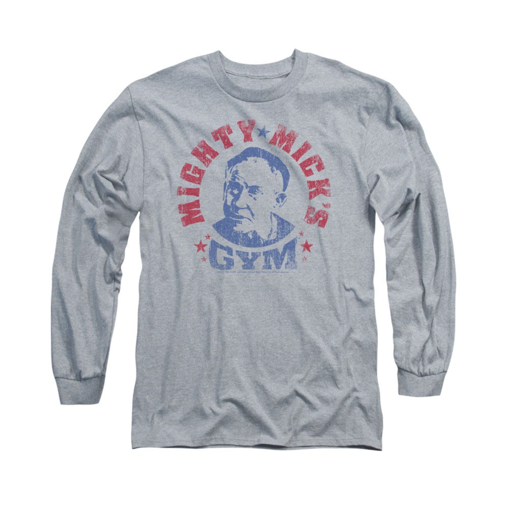 Rocky Mighty Mick's Gym Gray Long Sleeve T-Shirt