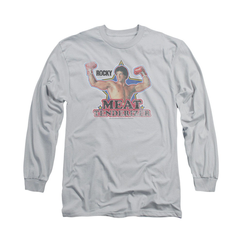 Rocky Meat Tenderizer Gray Long Sleeve T-Shirt
