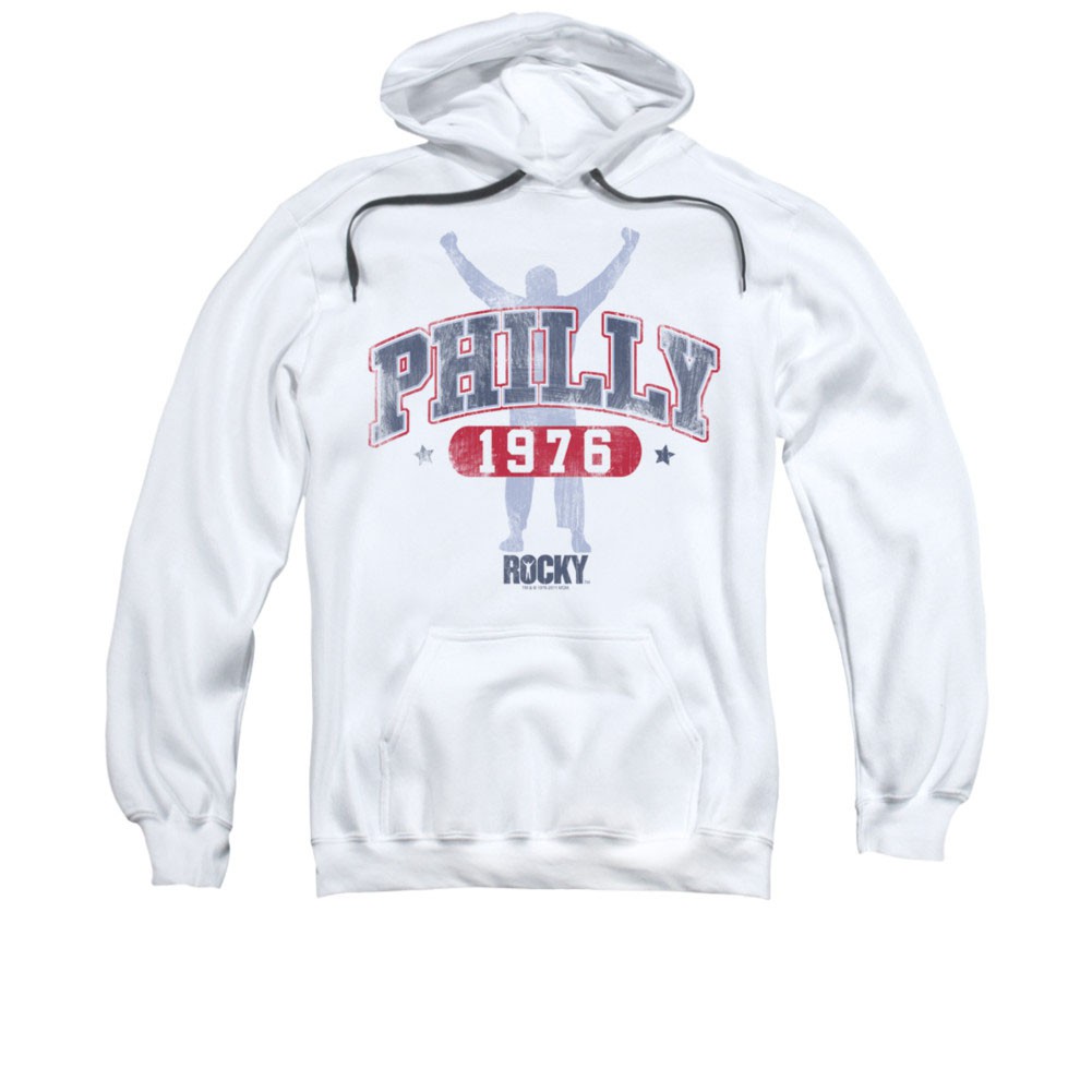 Rocky Philly 1976 White Pullover Hoodie