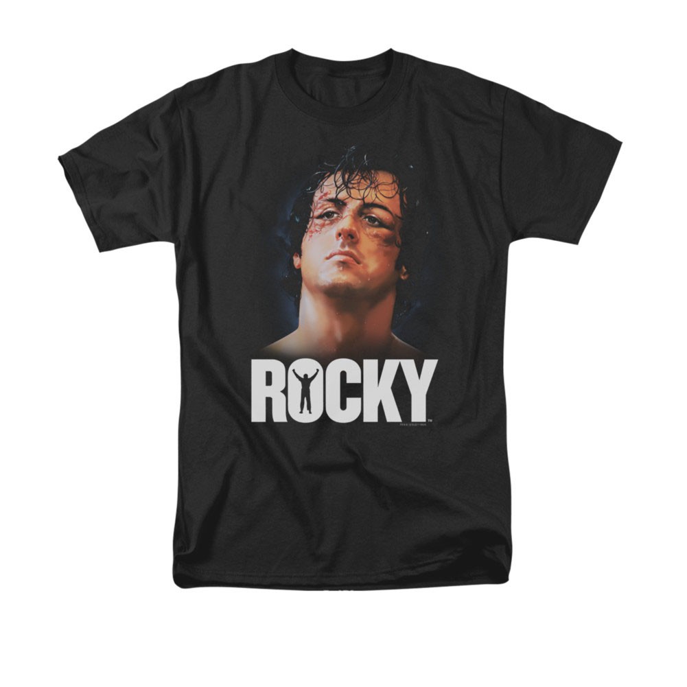 Rocky The Champ Photo Black T-Shirt