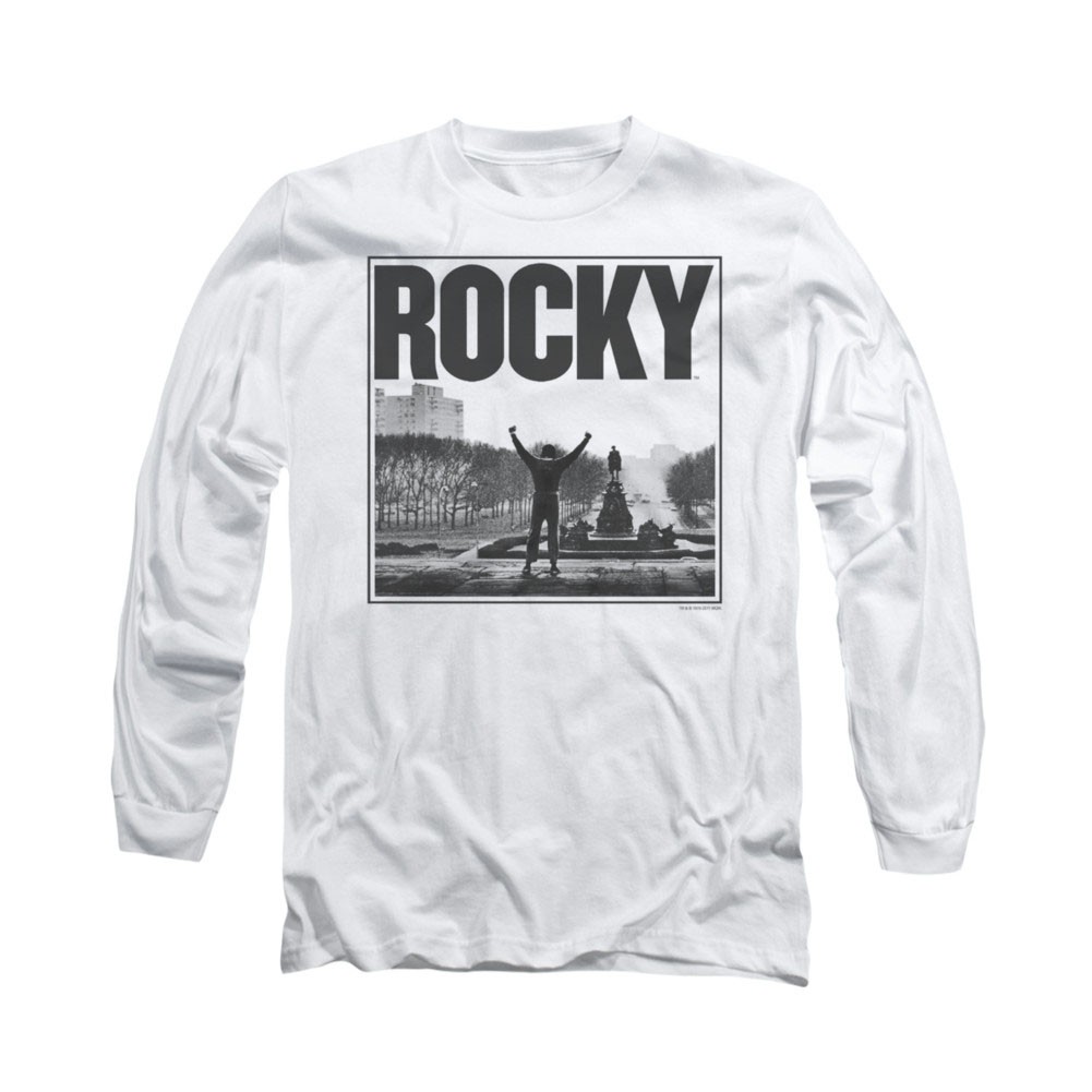 Rocky Stairs White Long Sleeve T-Shirt