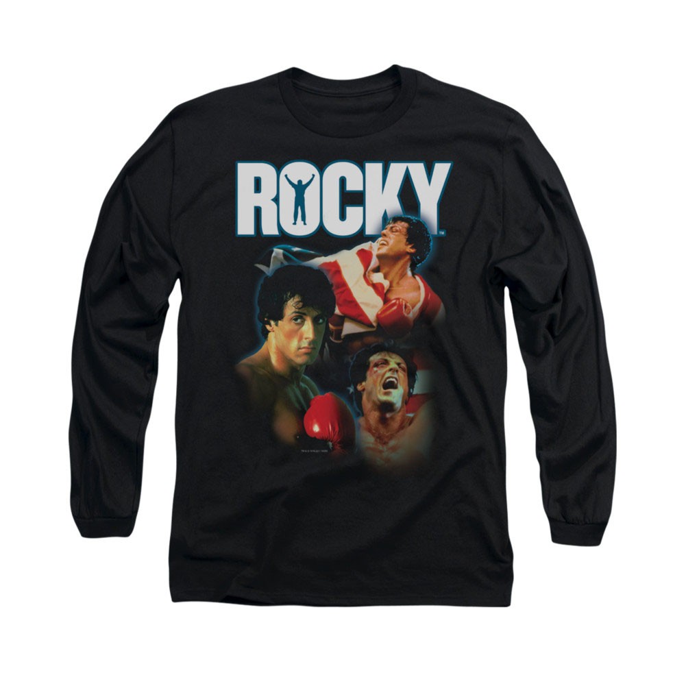 Rocky Did It Black Long Sleeve T-Shirt