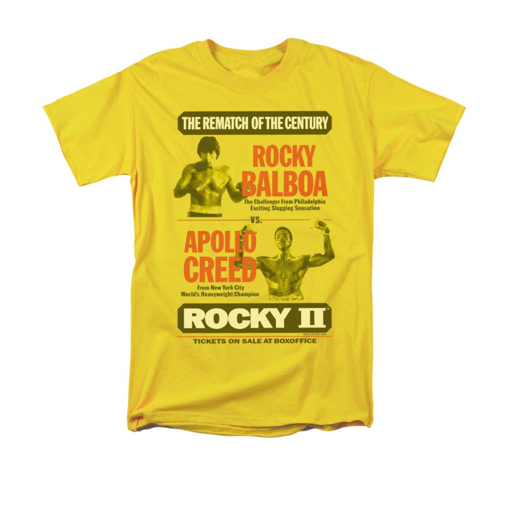 Rocky Apollo Rematch Poster Yellow T-Shirt