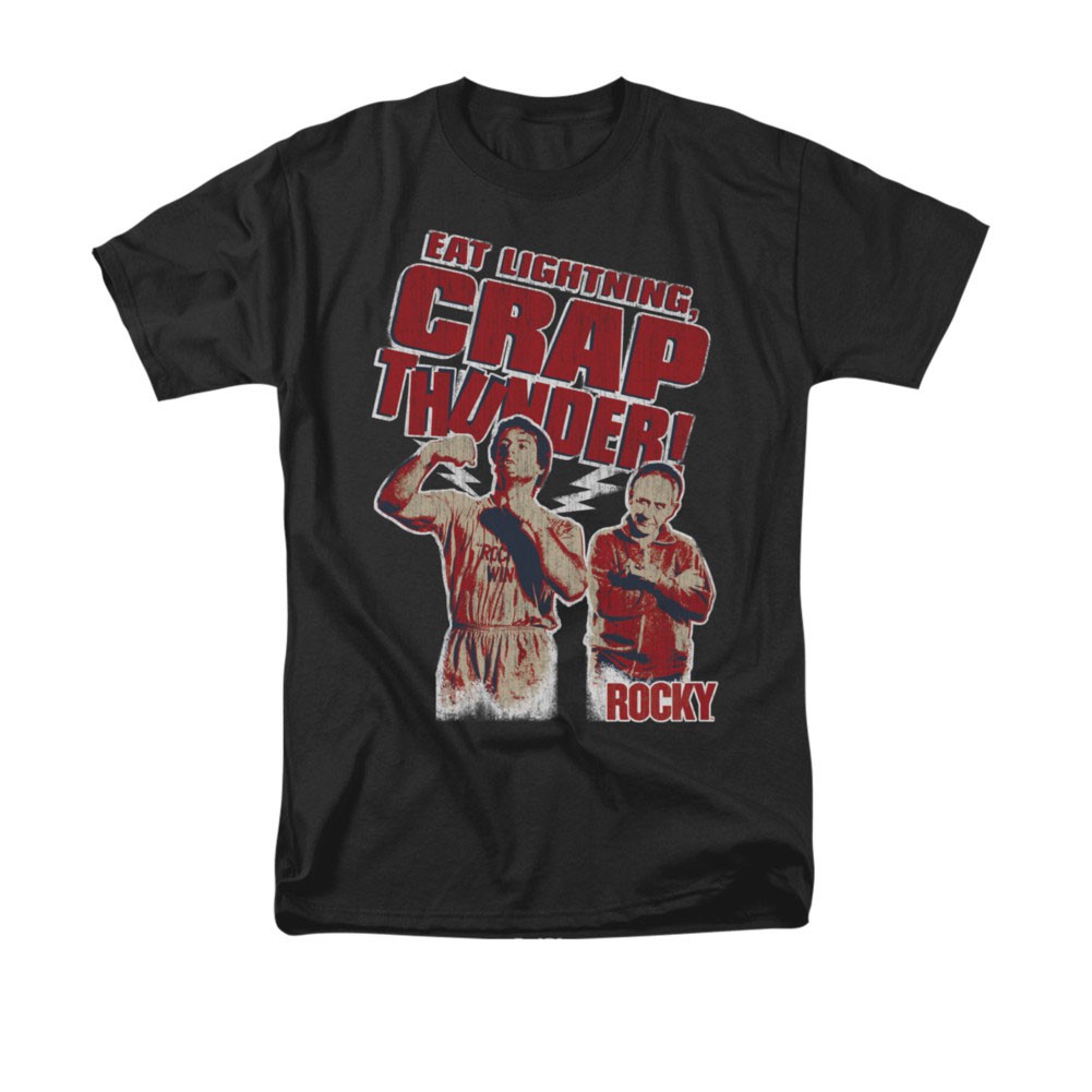 Rocky Eat Lightning Crap Thunder Black T-Shirt