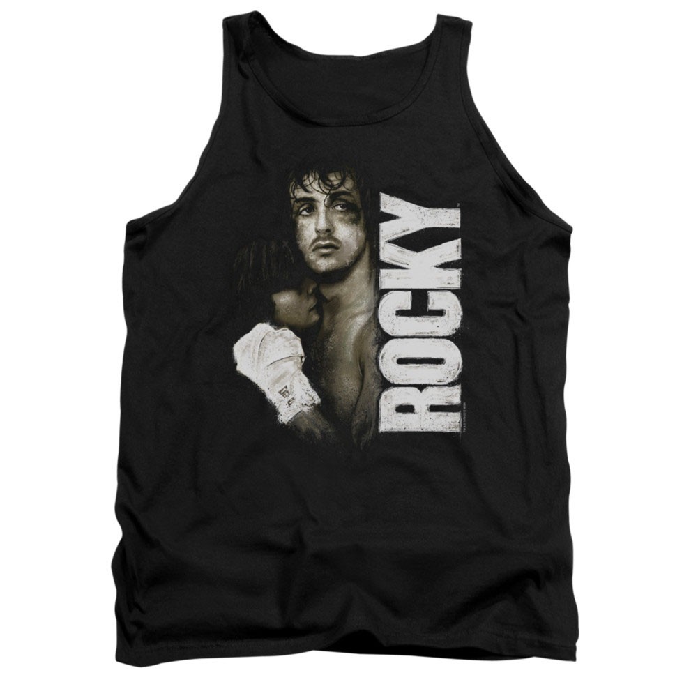 Rocky Painted Black Tank Top