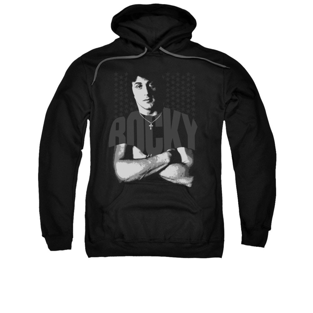 Rocky Chest Logo Black Pullover Hoodie