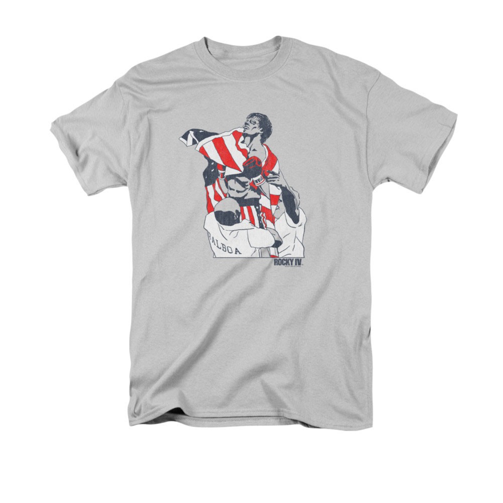 Rocky Graphic Flag Gray T-Shirt