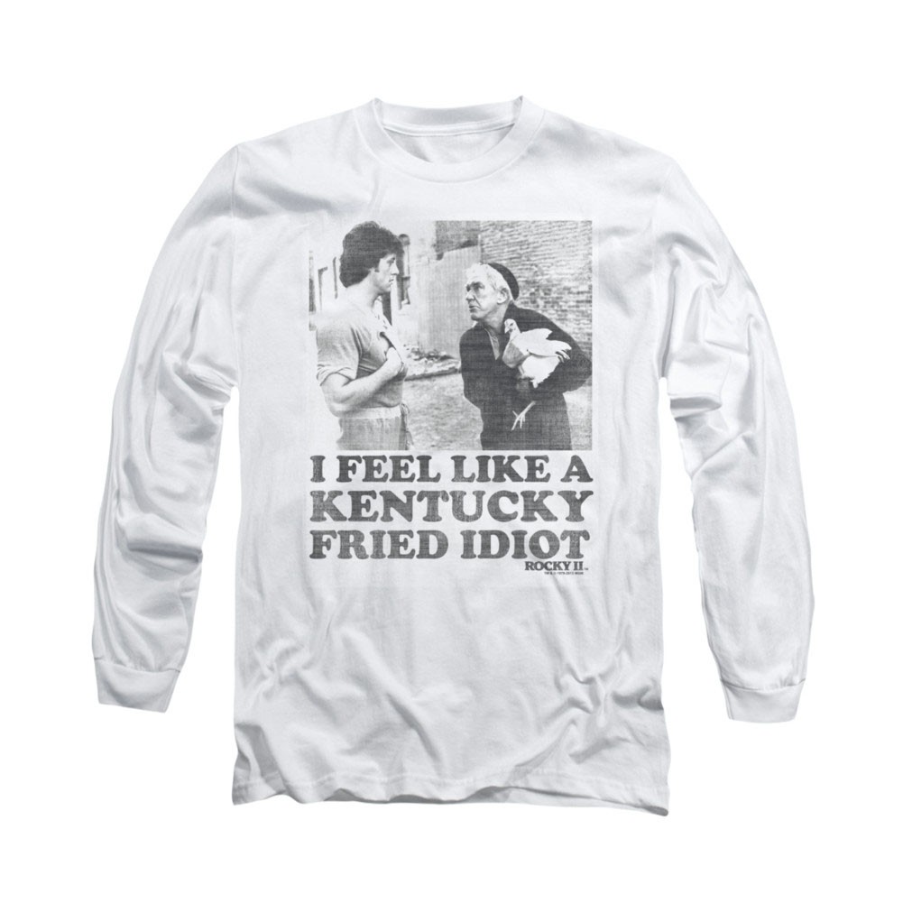 Rocky Kentucky Fried Idiot White Long Sleeve T-Shirt