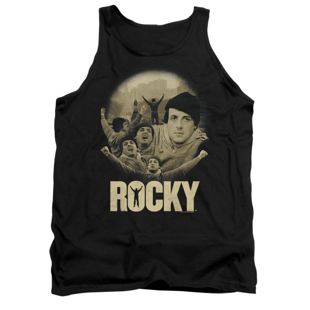 Rocky Feeling Strong Black Tank Top
