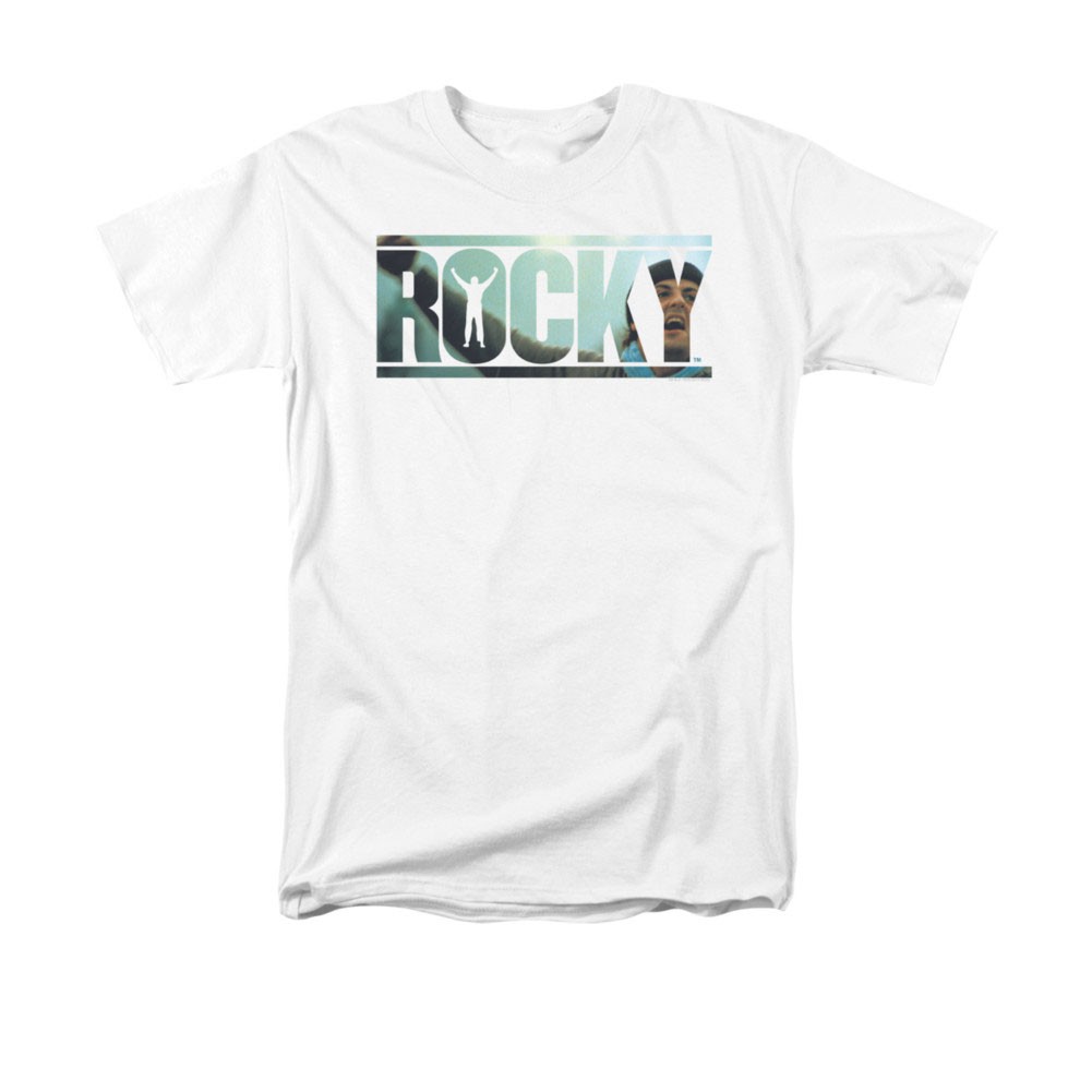 Rocky Cutout Logo White T-Shirt