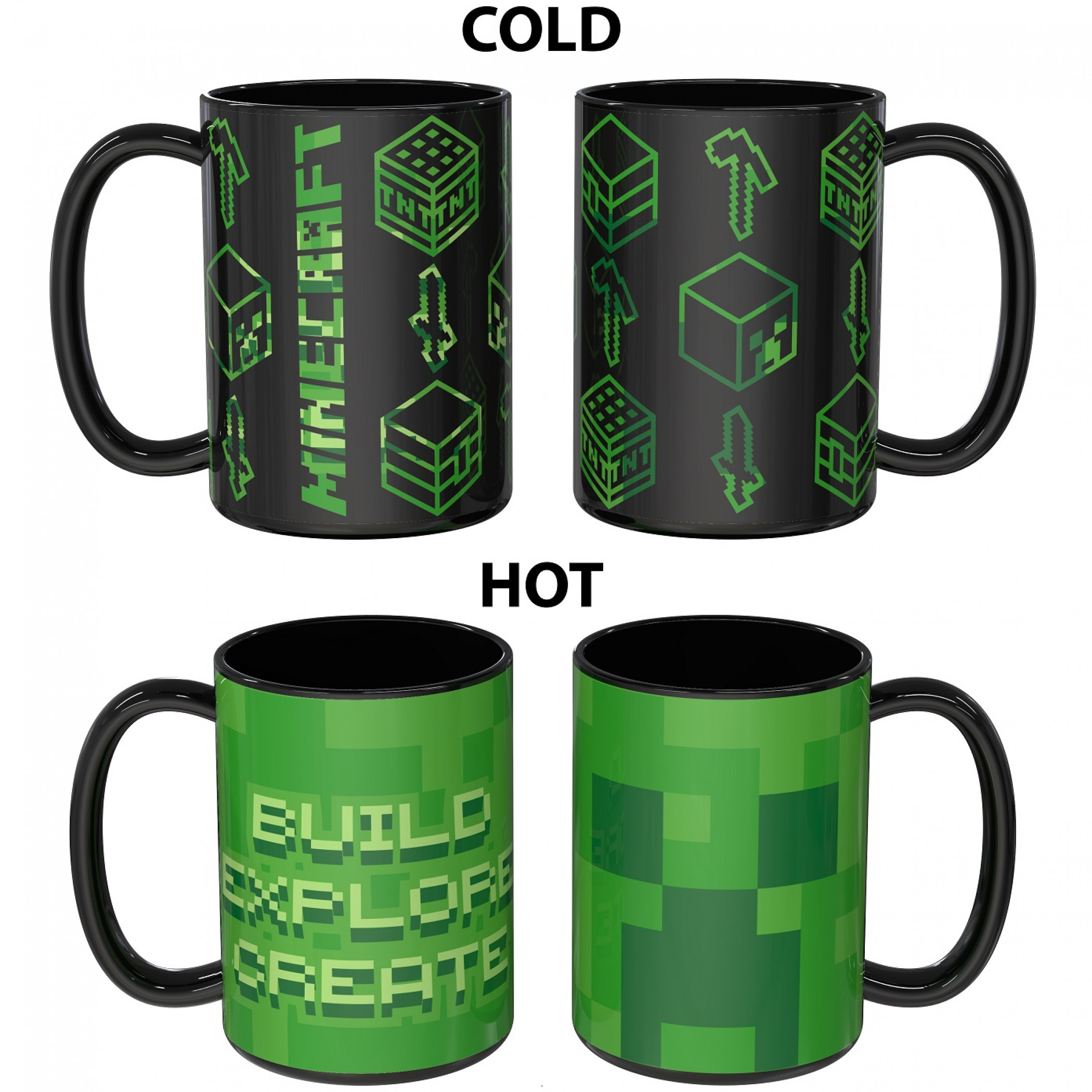 Minecraft Symbols and Logos Color Change Ceramic Mug