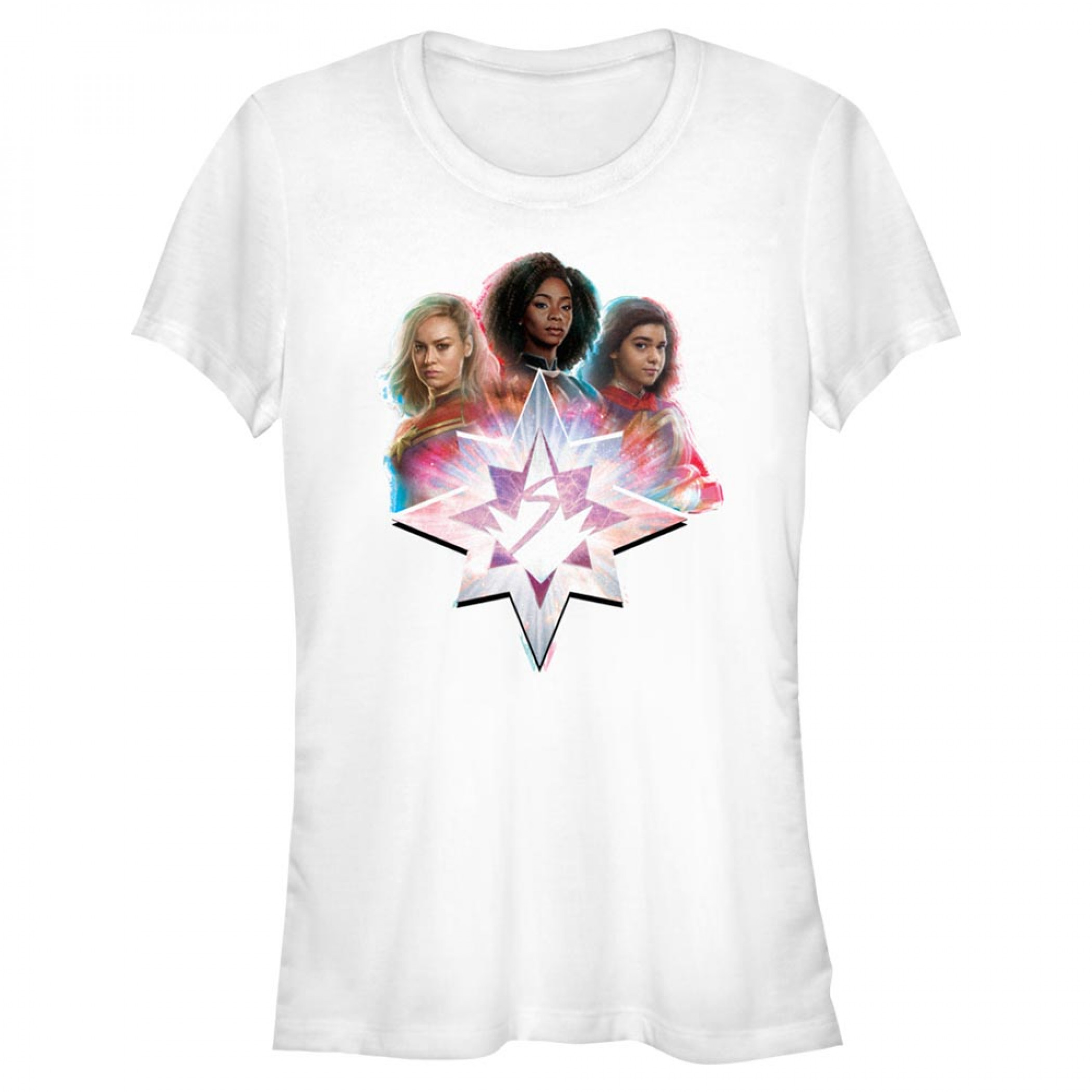 Marvel Girls Glitched Junior's Crew T-Shirt