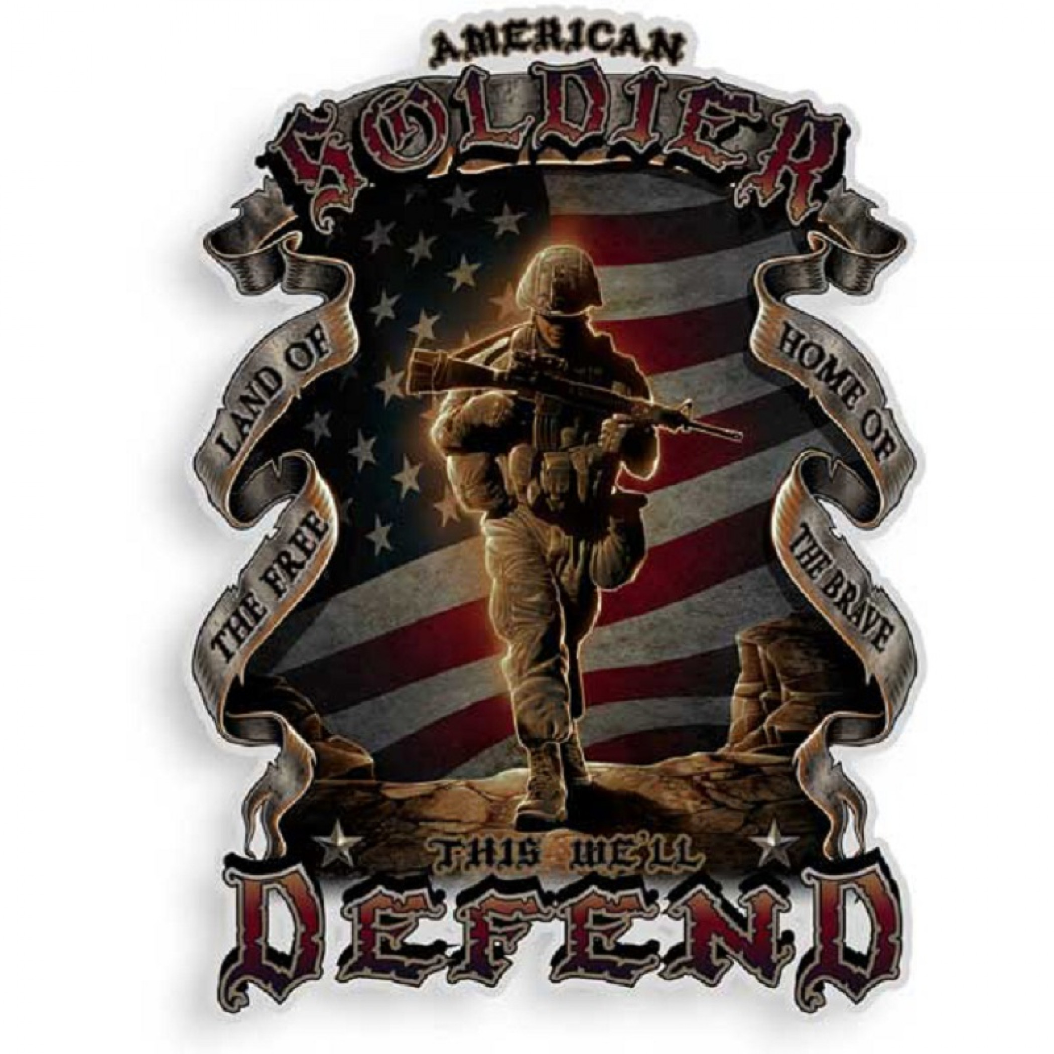 American Soldier Decal Sticker