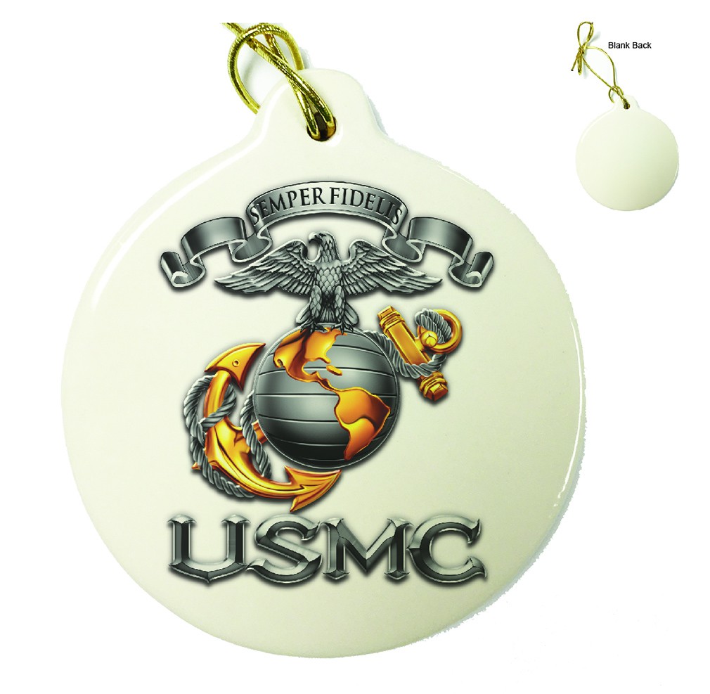 Marines USMC Semper Fidelis Porcelain Ornament