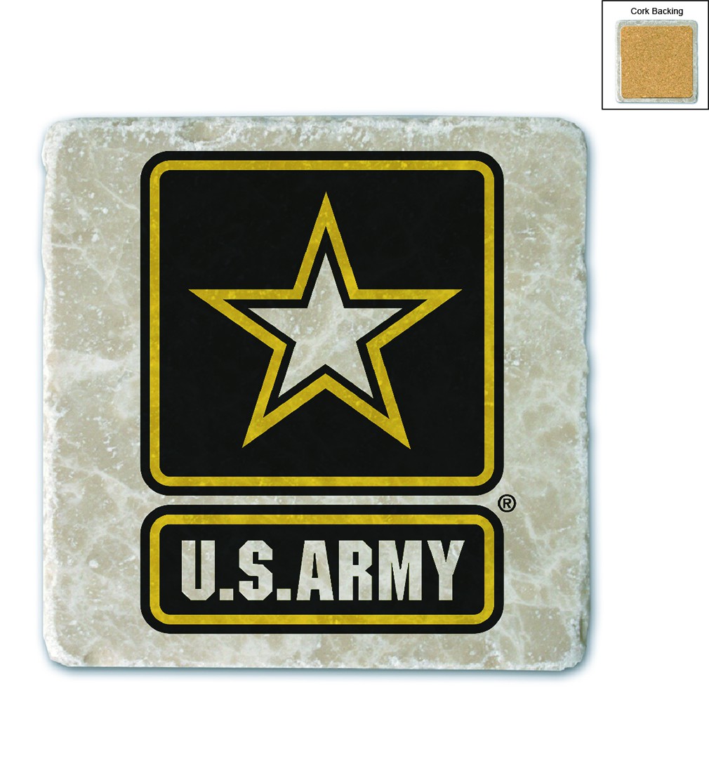 US Army Logo Stone Coaster