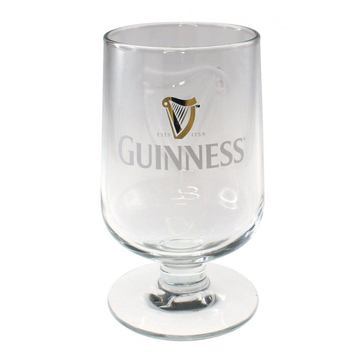 Guinness Victoria Goblet Stem Glasses Twin Pack 2 Pack Irish Beer Motif 10 oz 