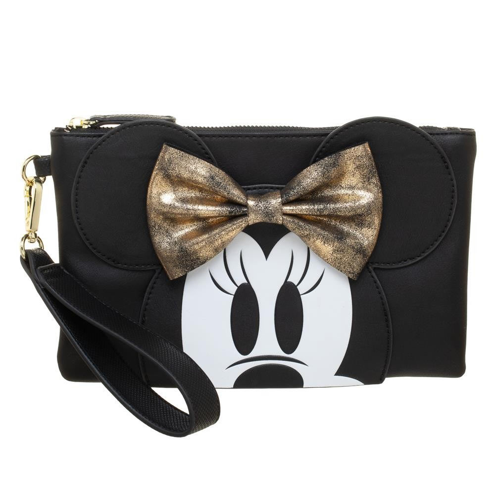 Minnie Mouse Gold Bow Clutch Purse