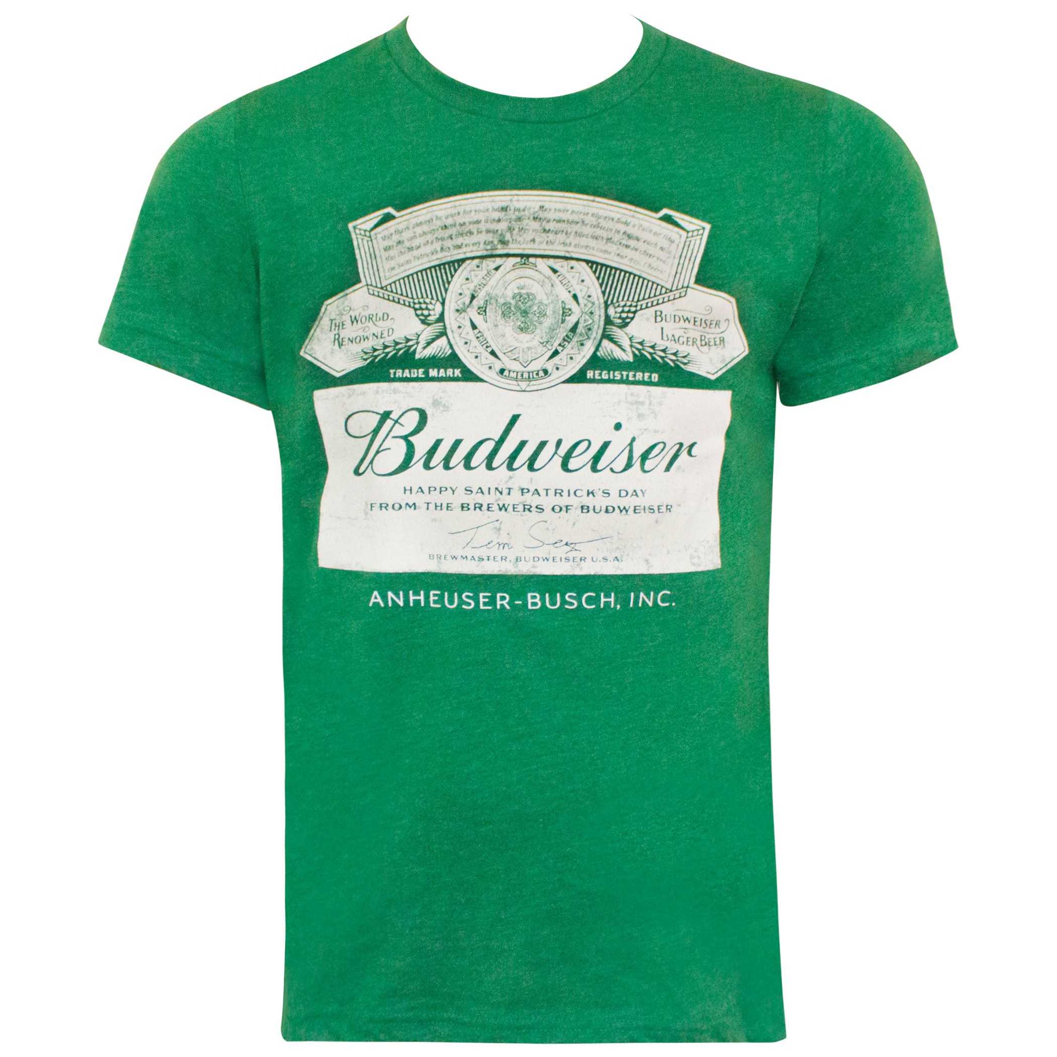 Budweiser St. Patricks Day Green Label Tee Shirt
