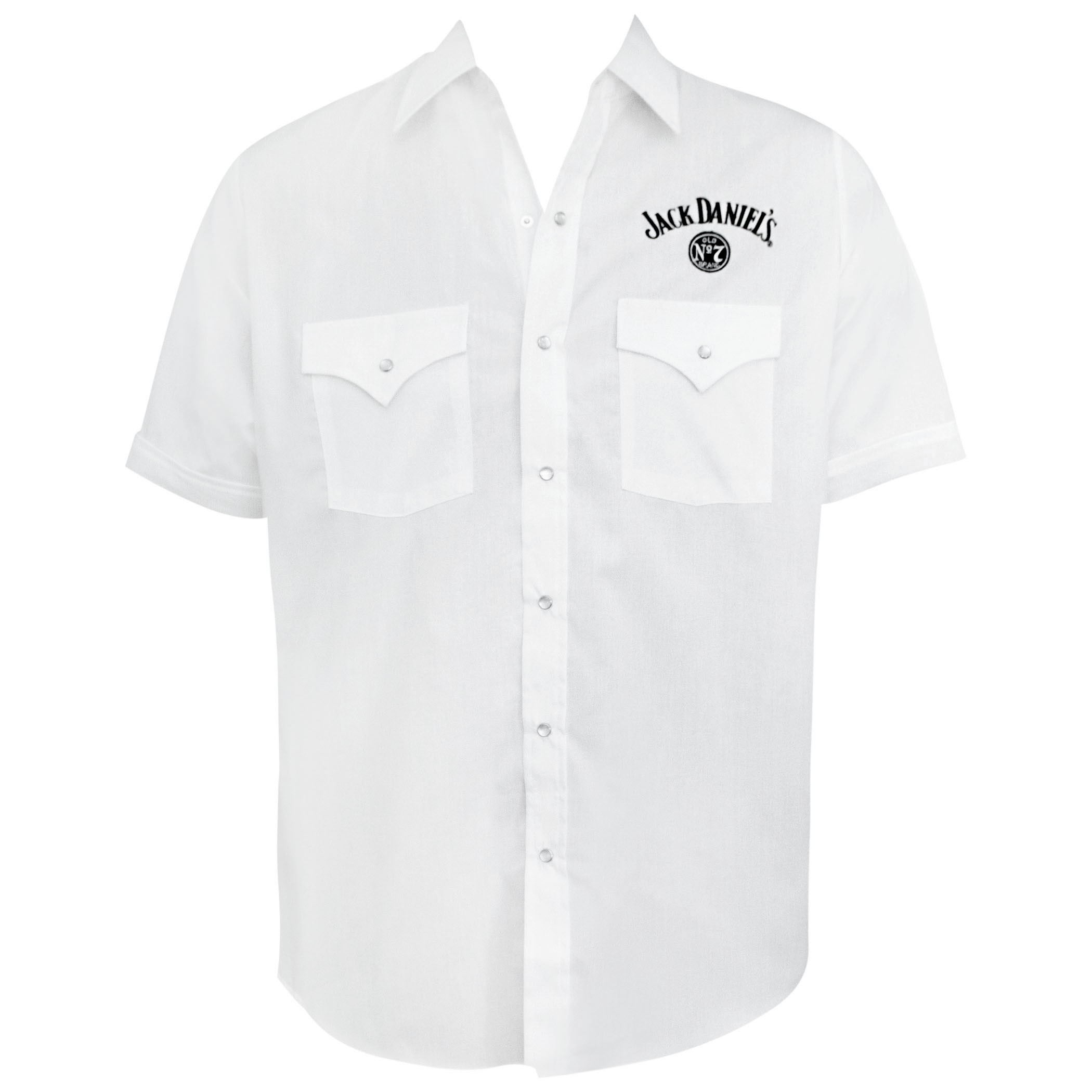 Jack Daniels White Short Sleeve Button Up