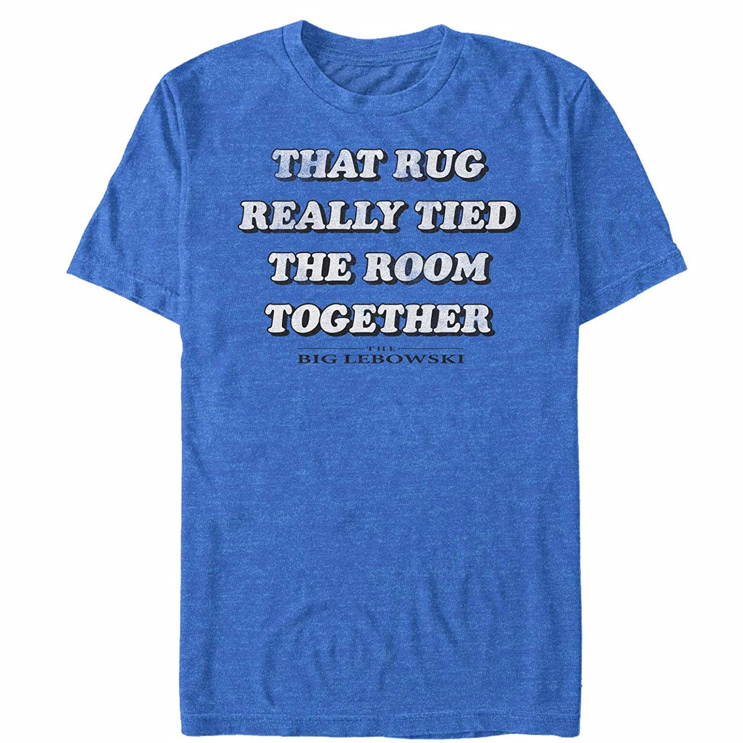 Big Lebowski Rug Tied The Room Together Blue Tee Shirt