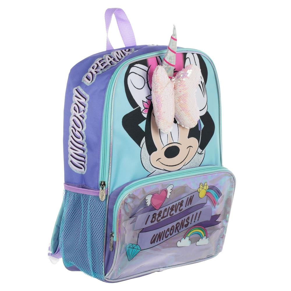 NEW Disney Minnie Mouse Unicorn backpack 15" Stay Cool!! 