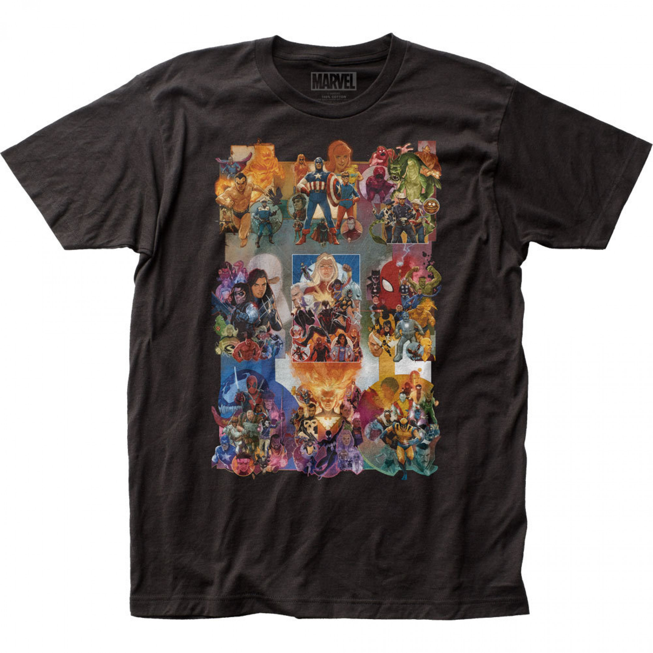 Marvel Comics Painted Collage T-Shirt